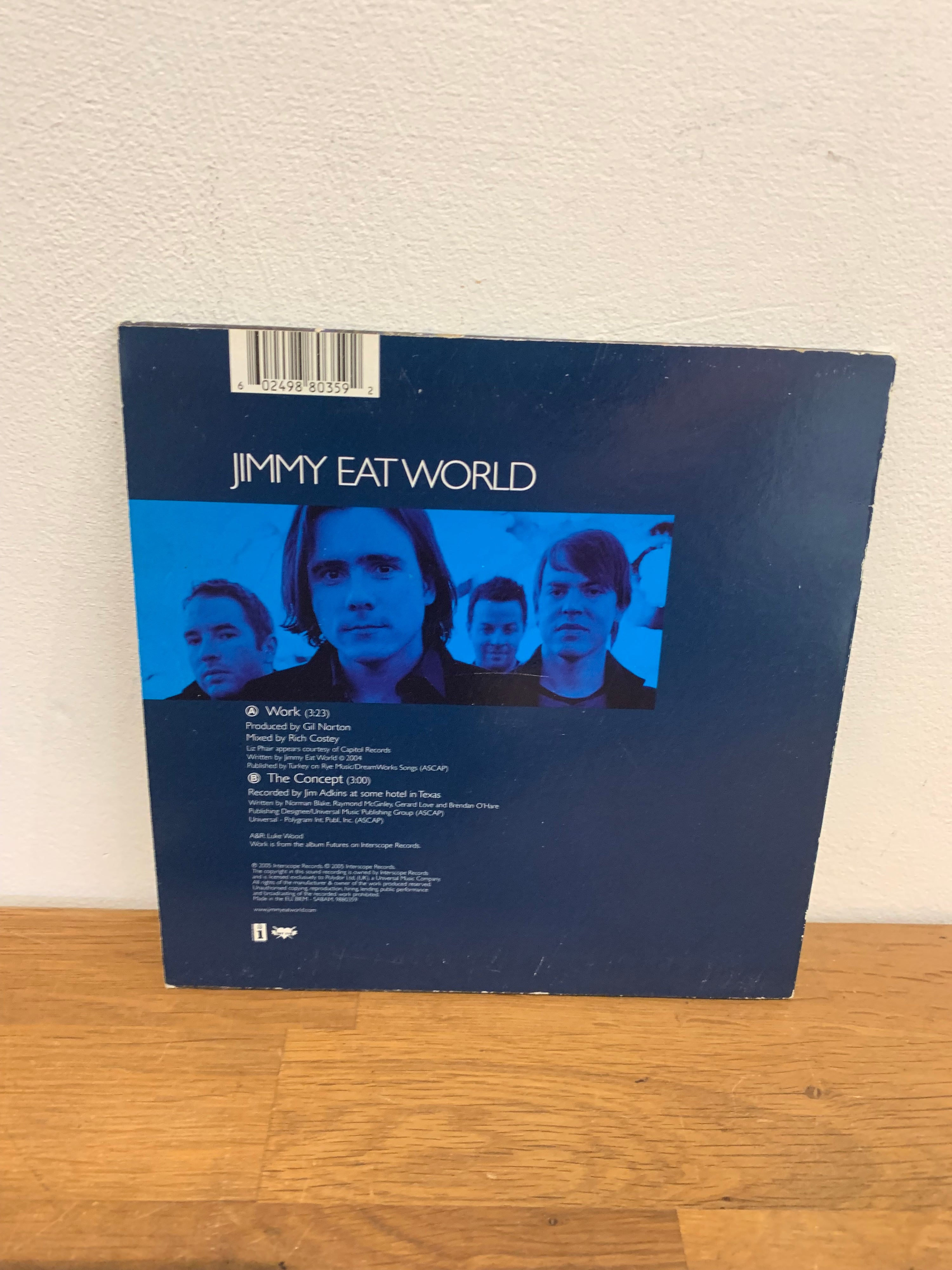 Jimmy Eat World - Work , 7” single blue vinyl 2005 Interscope records