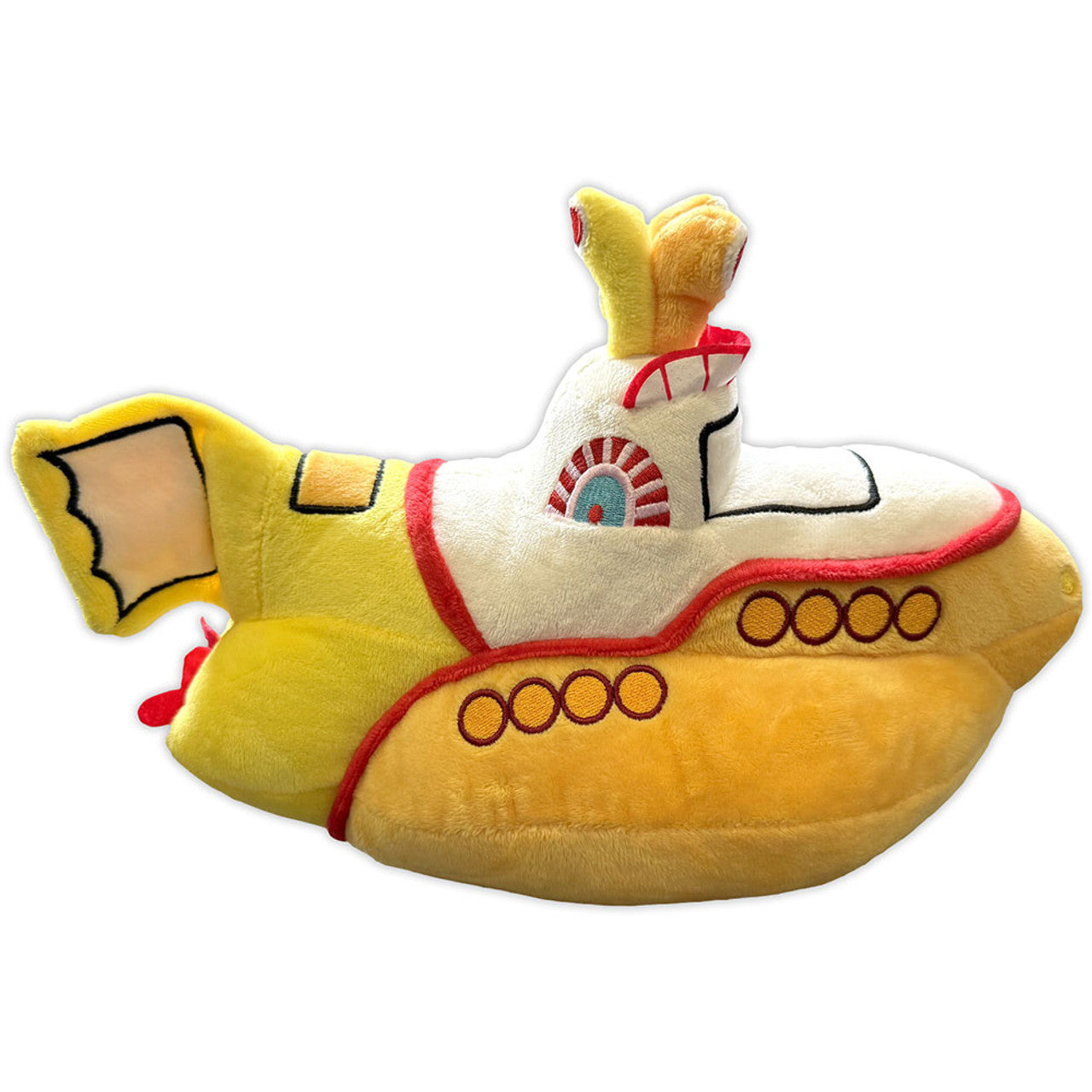 Detail of supersoft Velboa fabric on Beatles Yellow Submarine plush.