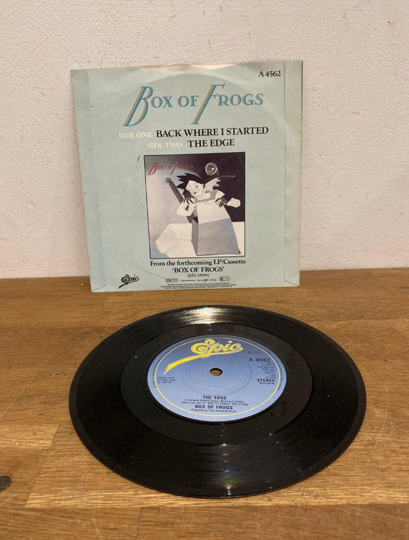 'Box of Frogs' vinyl record - back of album cover.