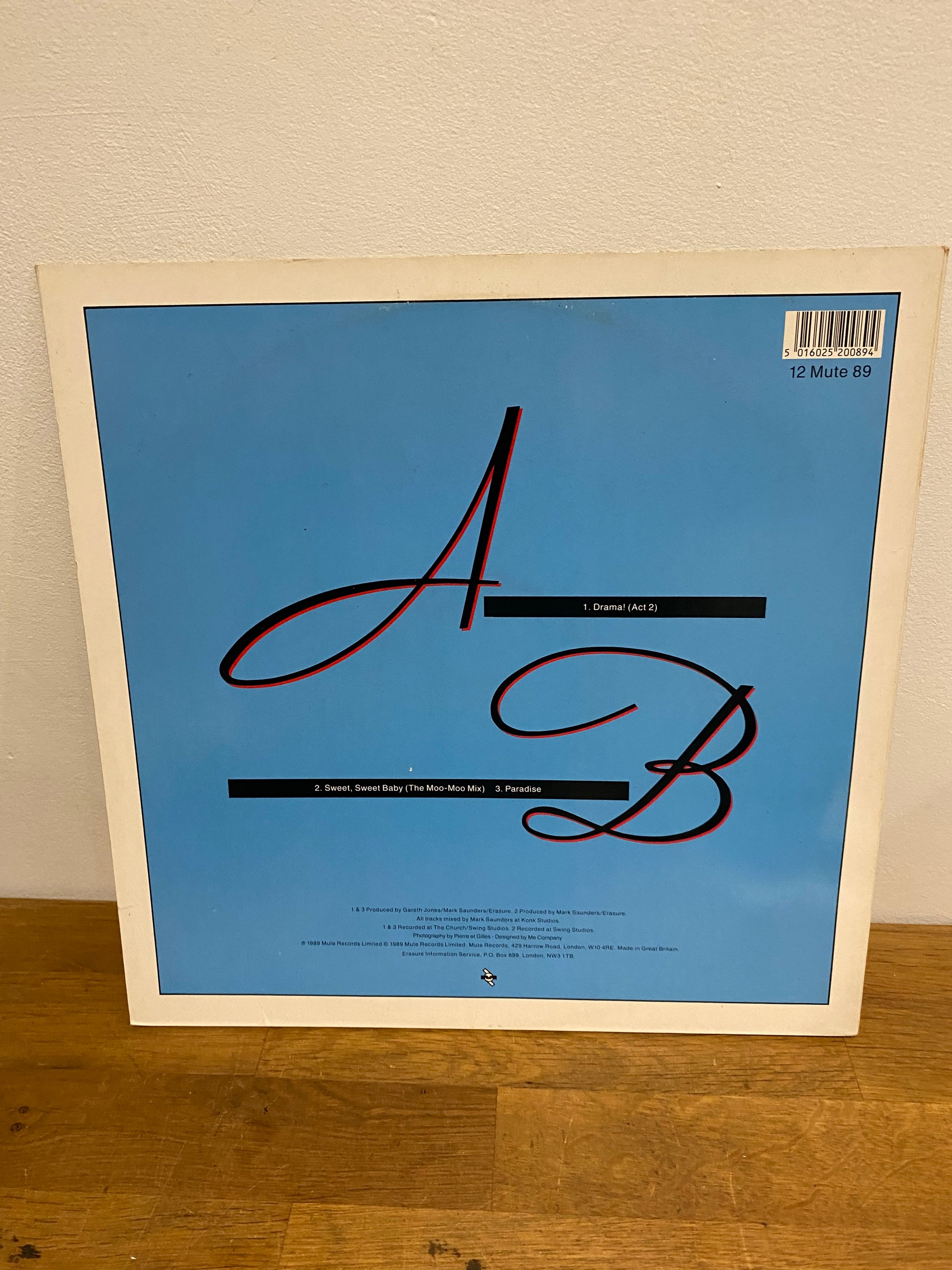 Erasure - Drama, 12” single , 1989 Mute