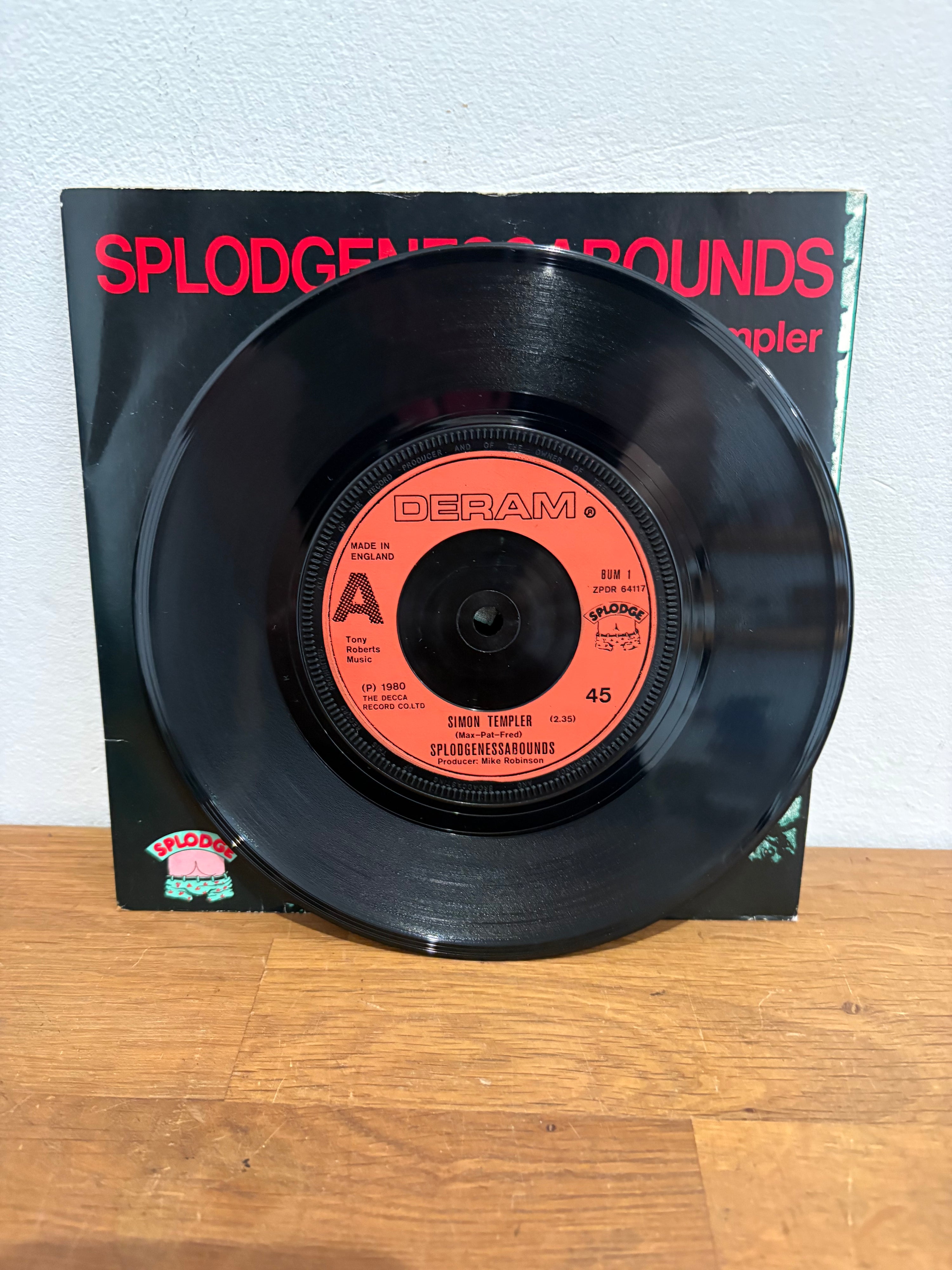 Splodgenessabounds - Simon Templer , 7 inch single, 1980