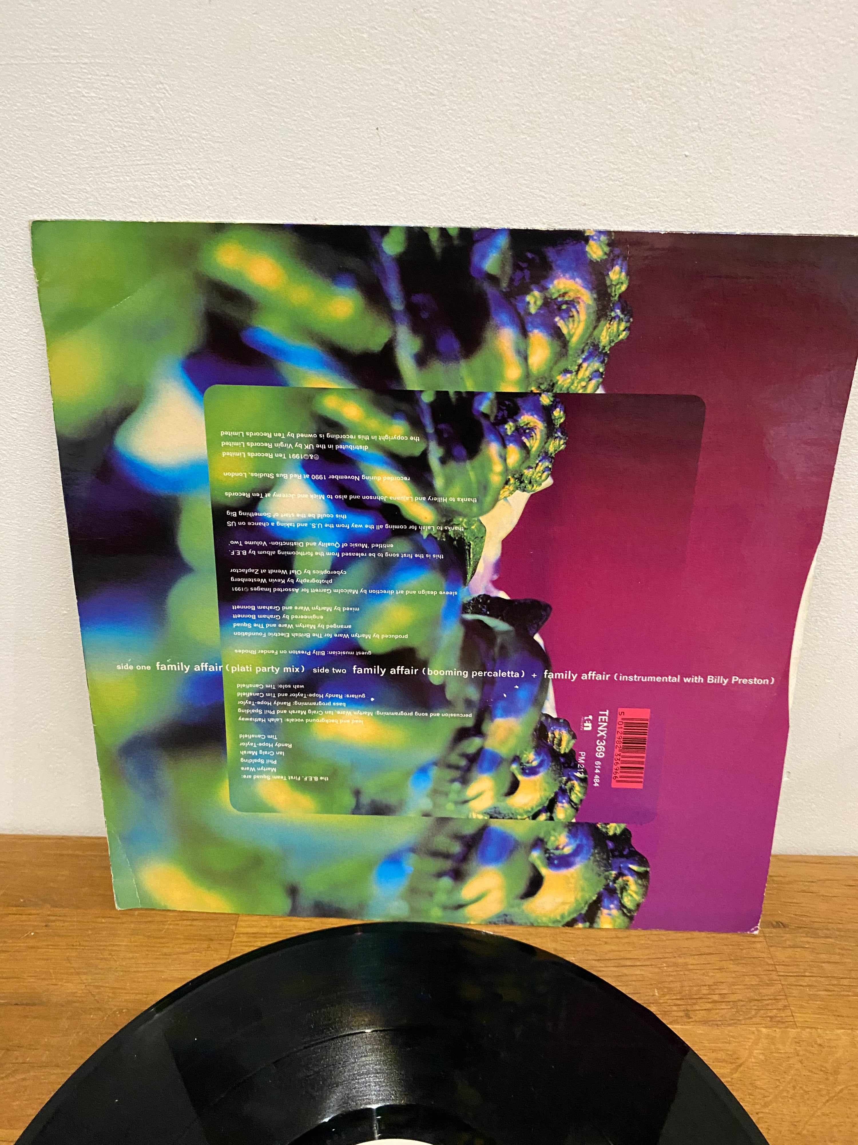 B.E.F. Featuring Lalah Hathaway - Family Affair , 12” single , 1991 ten records