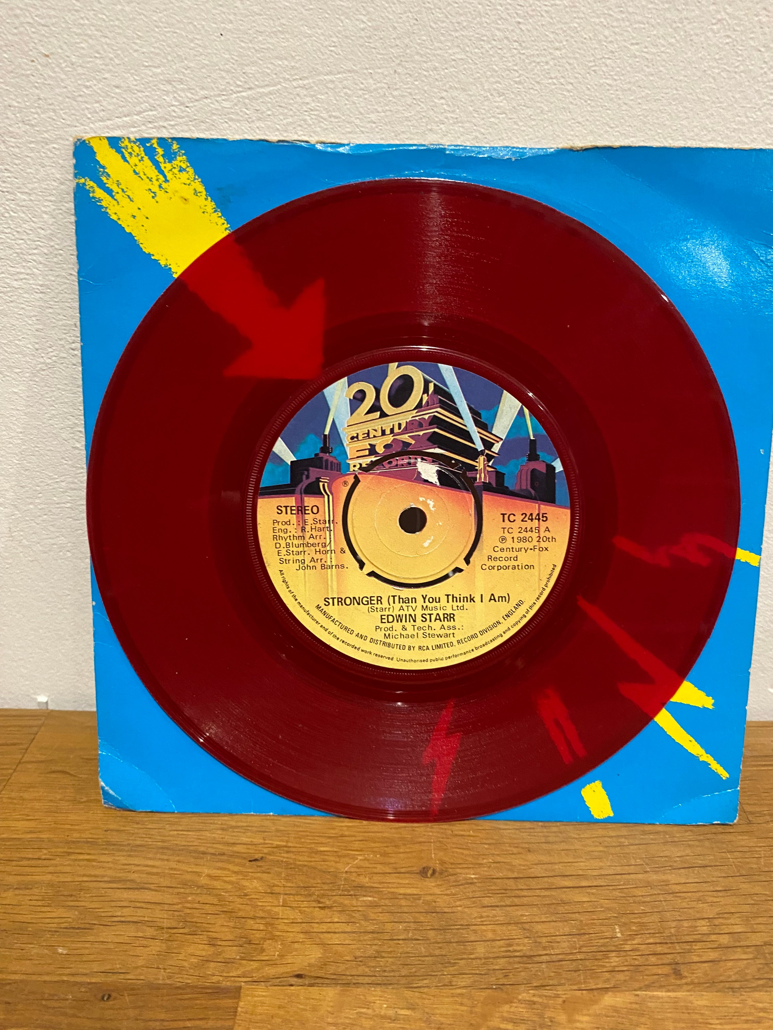 Edwin Starr - Stronger (Than You Think I Am) 7" Red Vinyl (1980)