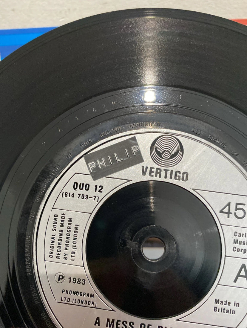 Status Quo , A Mess Of Blues , 7 Inch Single