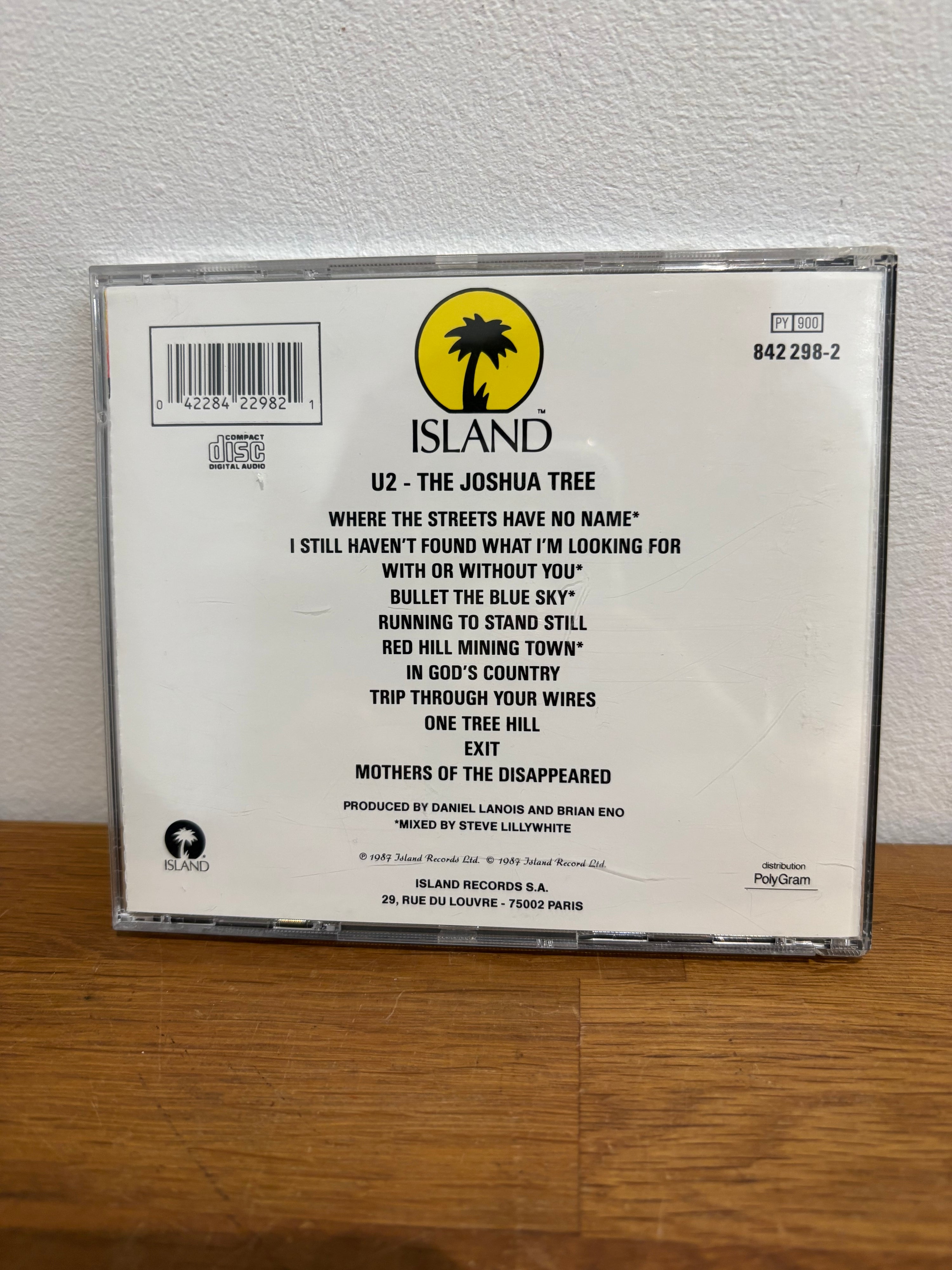 U2 - Joshua Tree , cd album , 1987 Island Records.
