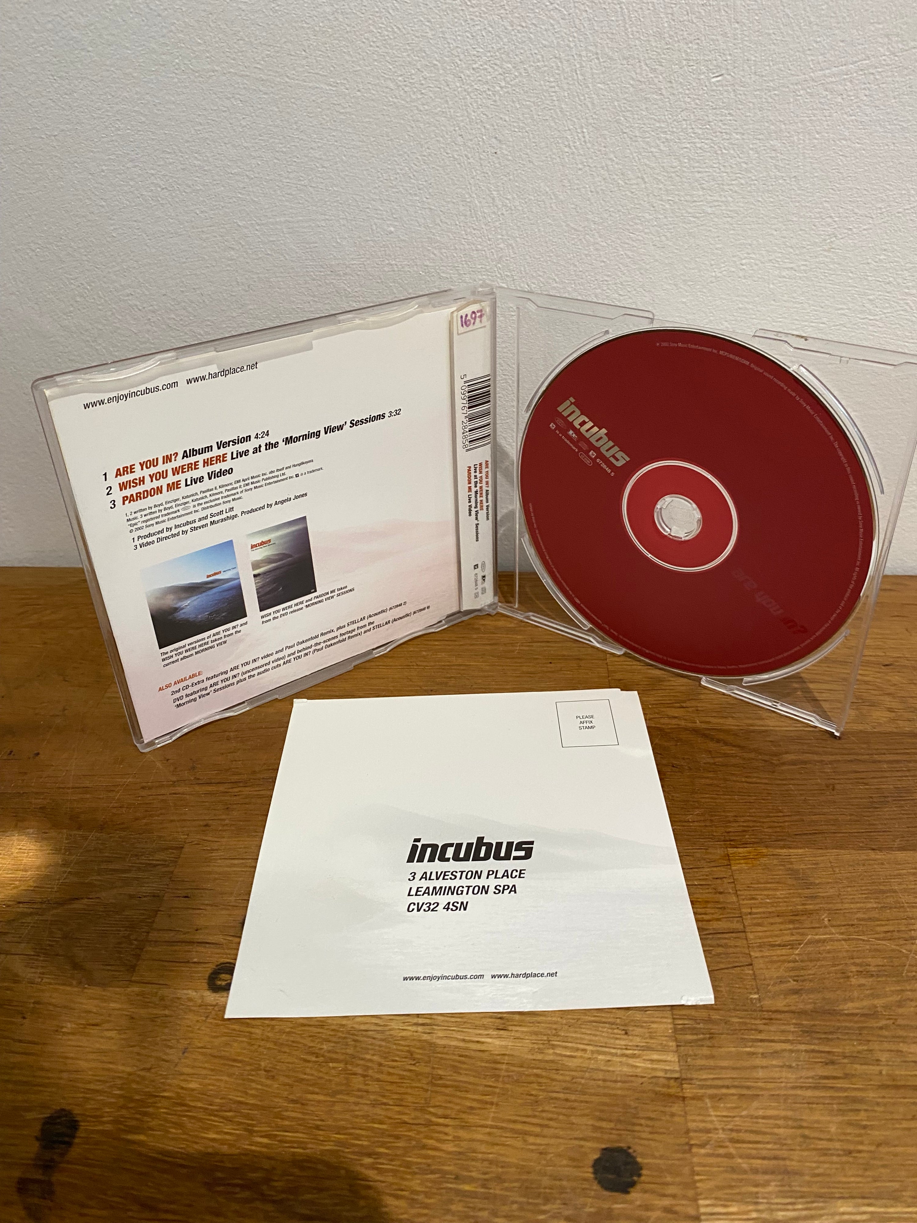 Incubus - Are you in?, limited numbered CD extra ,3 track cd single