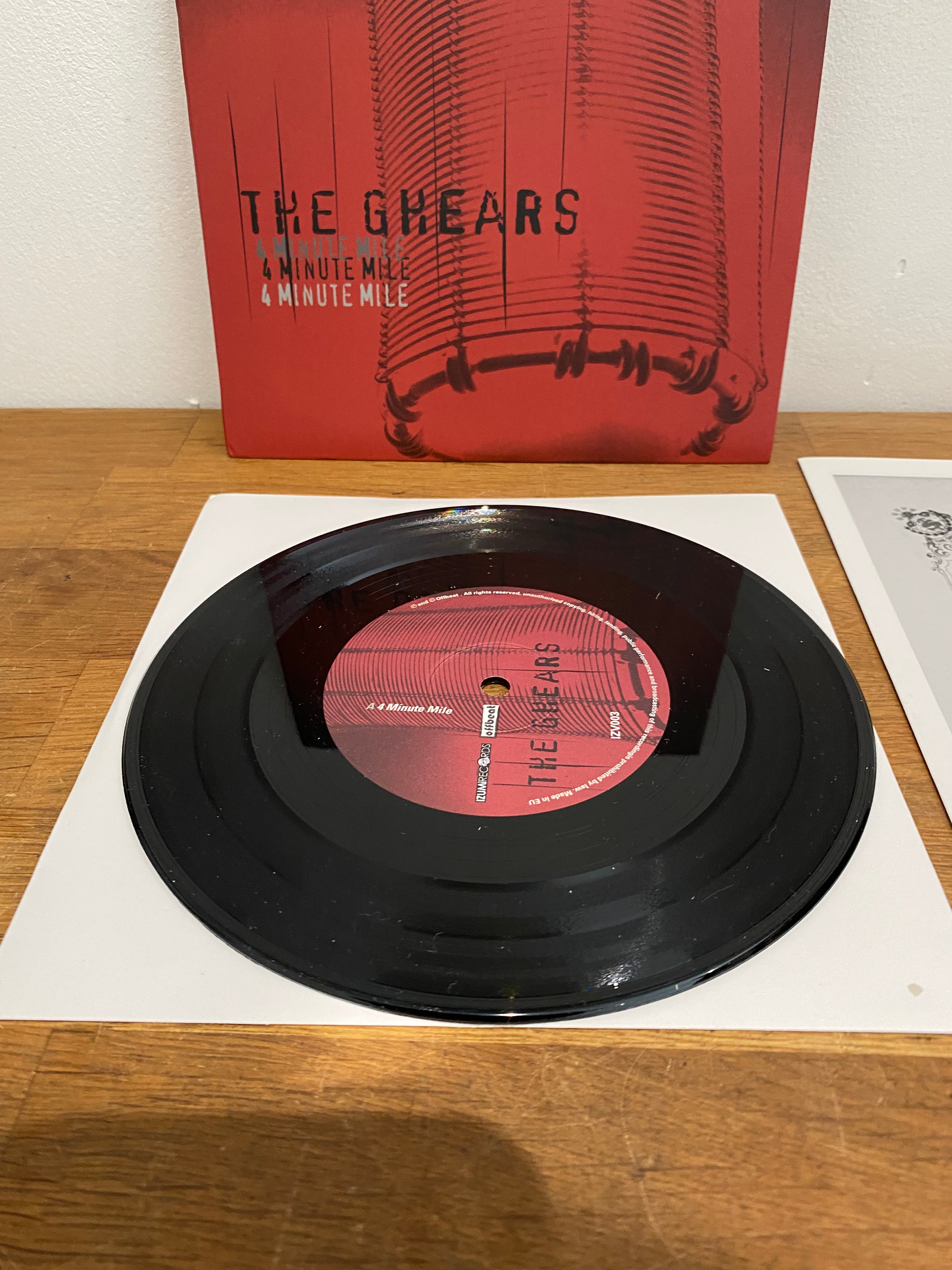 The Ghears - 4 Minute Mile , 7” single, Limited Edition 576 of 1000, with booklet.