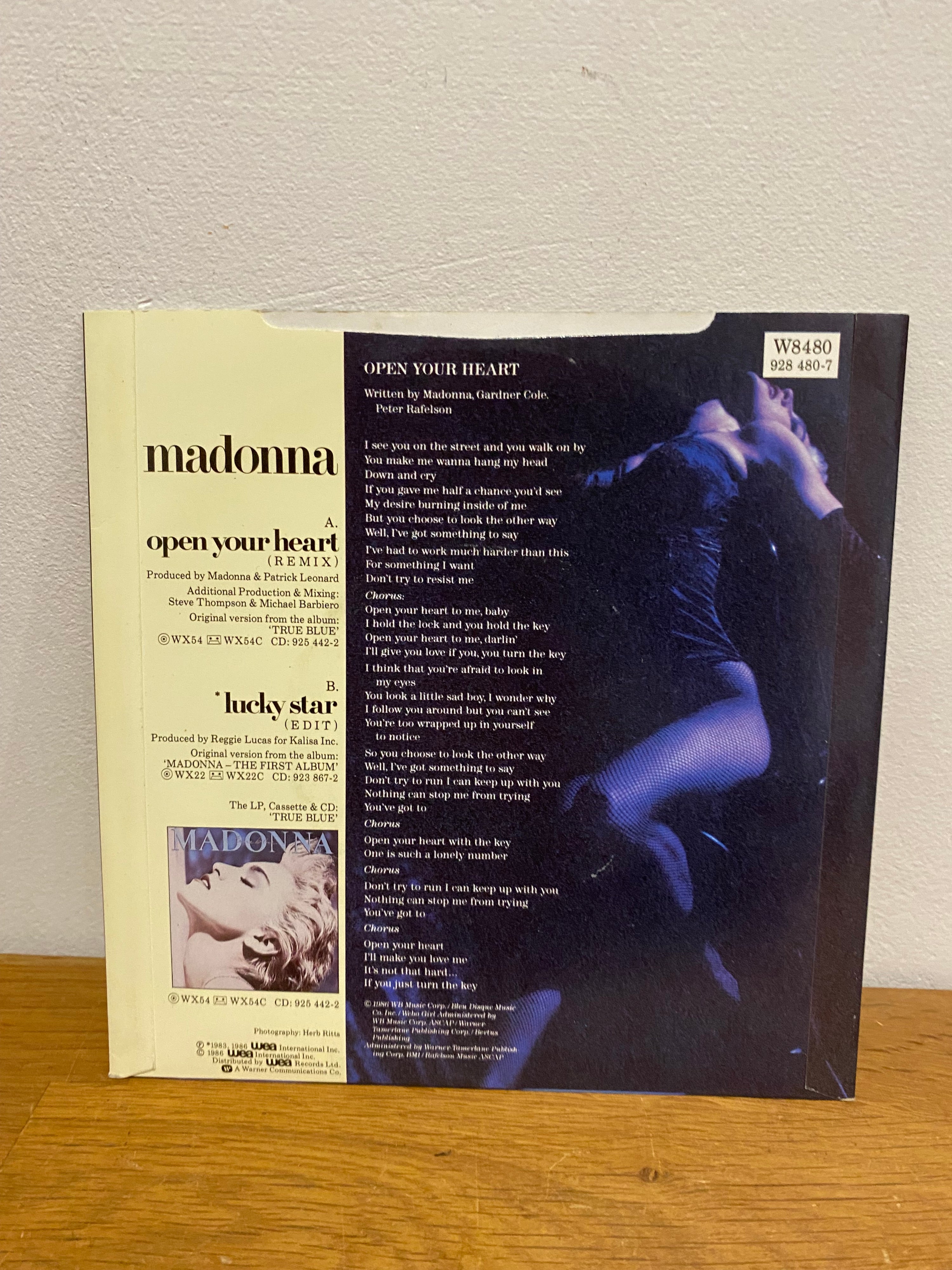 Madonna - Open Your Mind , 7” single , 1986, Sire W8480