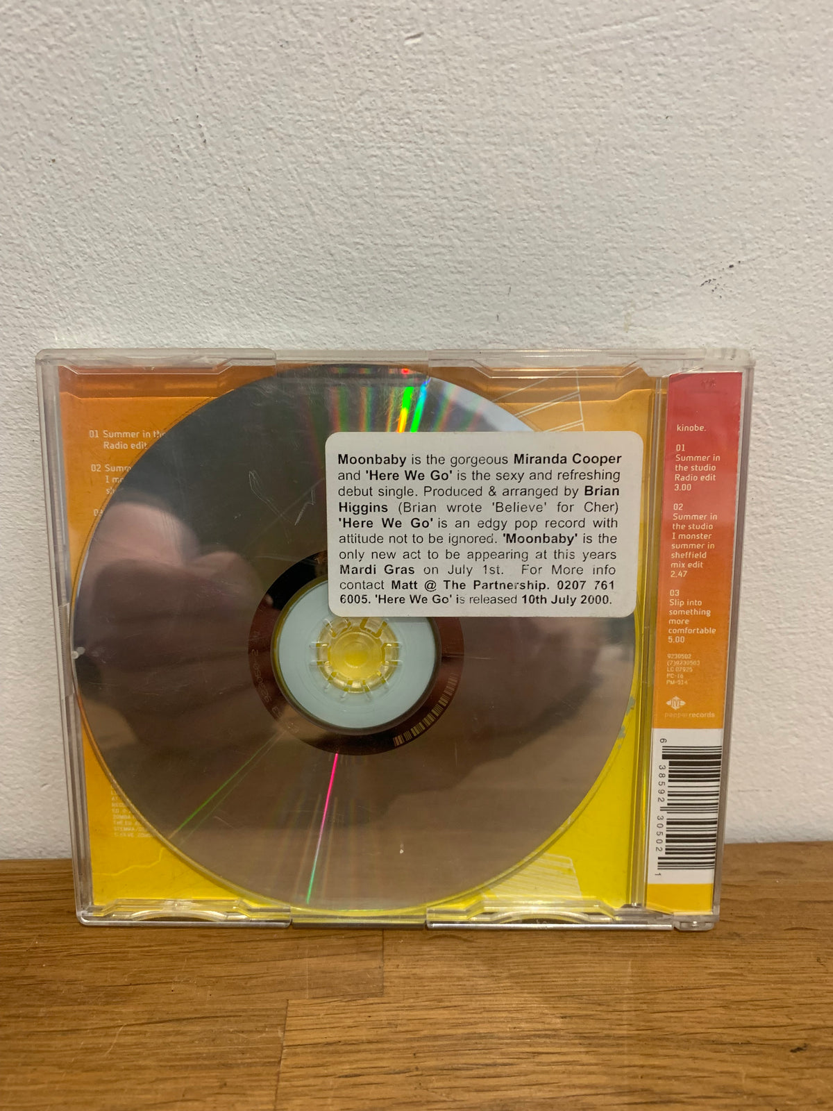 Kinobe - Summer in the studio , Promo cd single