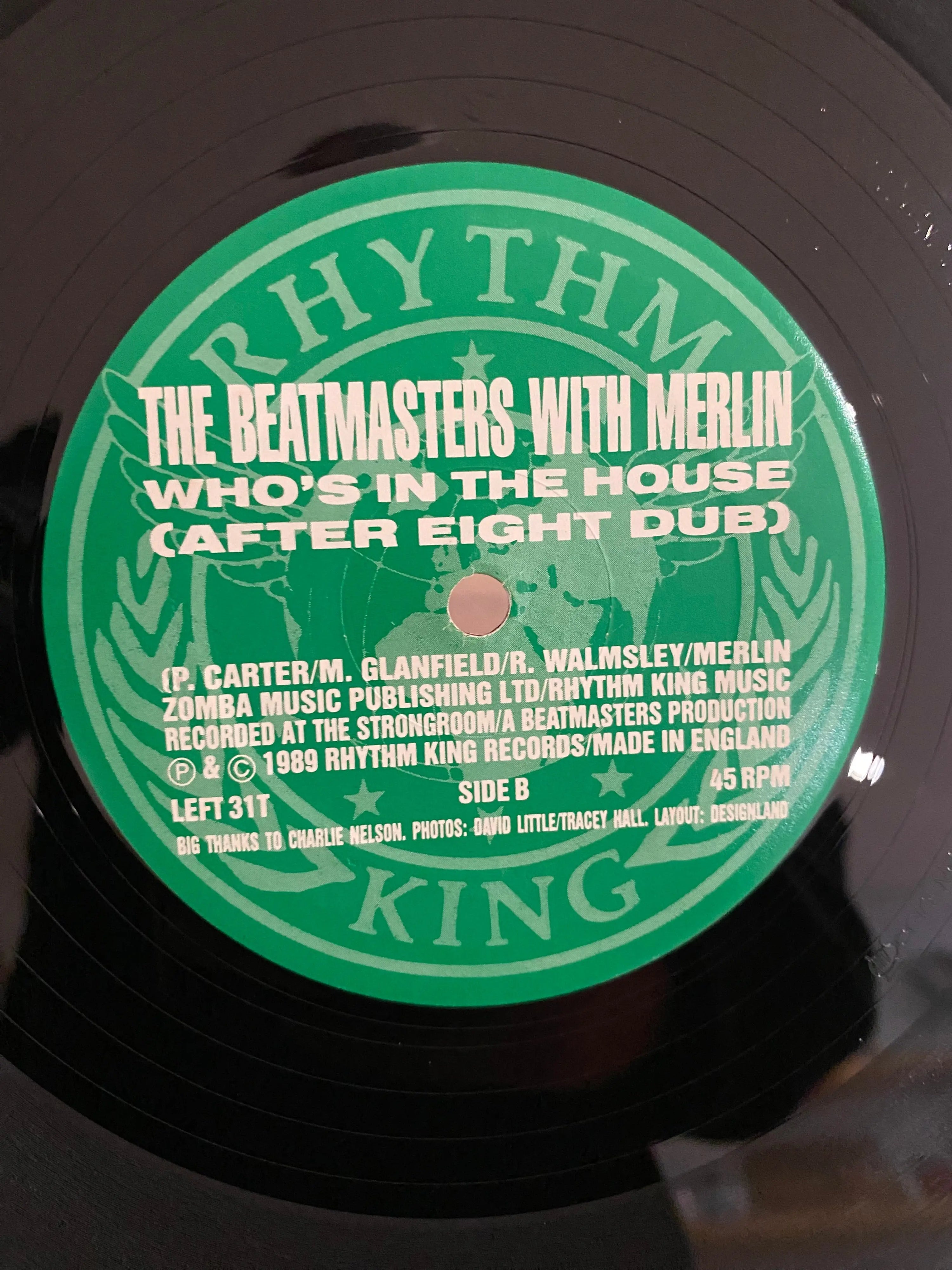 Who’s in the House 12 inch vinyl single close-up of disc and sleeve