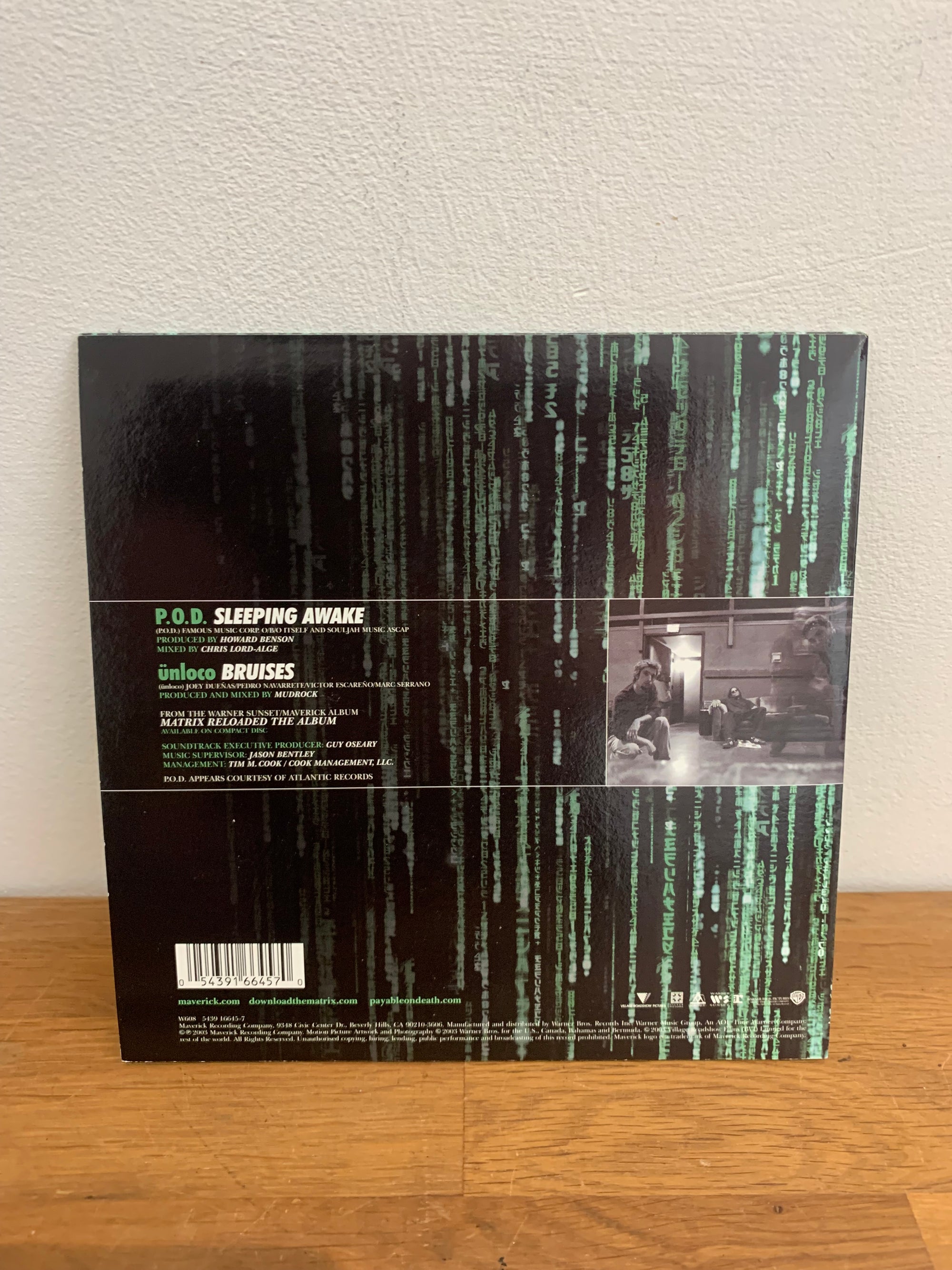 P.O.D - Sleeping Awake, from the 2003 Matrix Reloaded film. 7” single vinyl