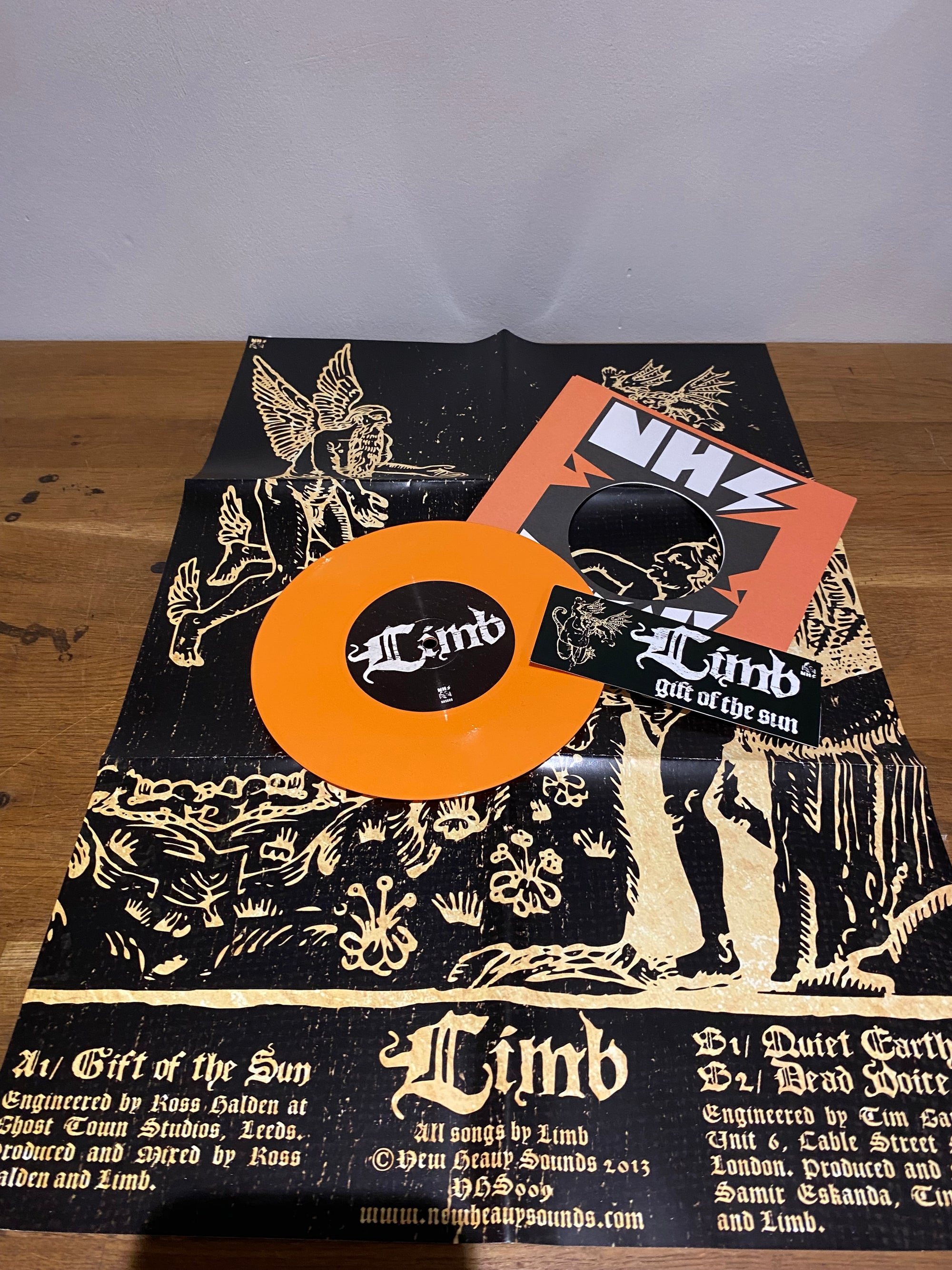 Limb - Gift of the sun , 7” single, poster sleeve / coloured vinyl