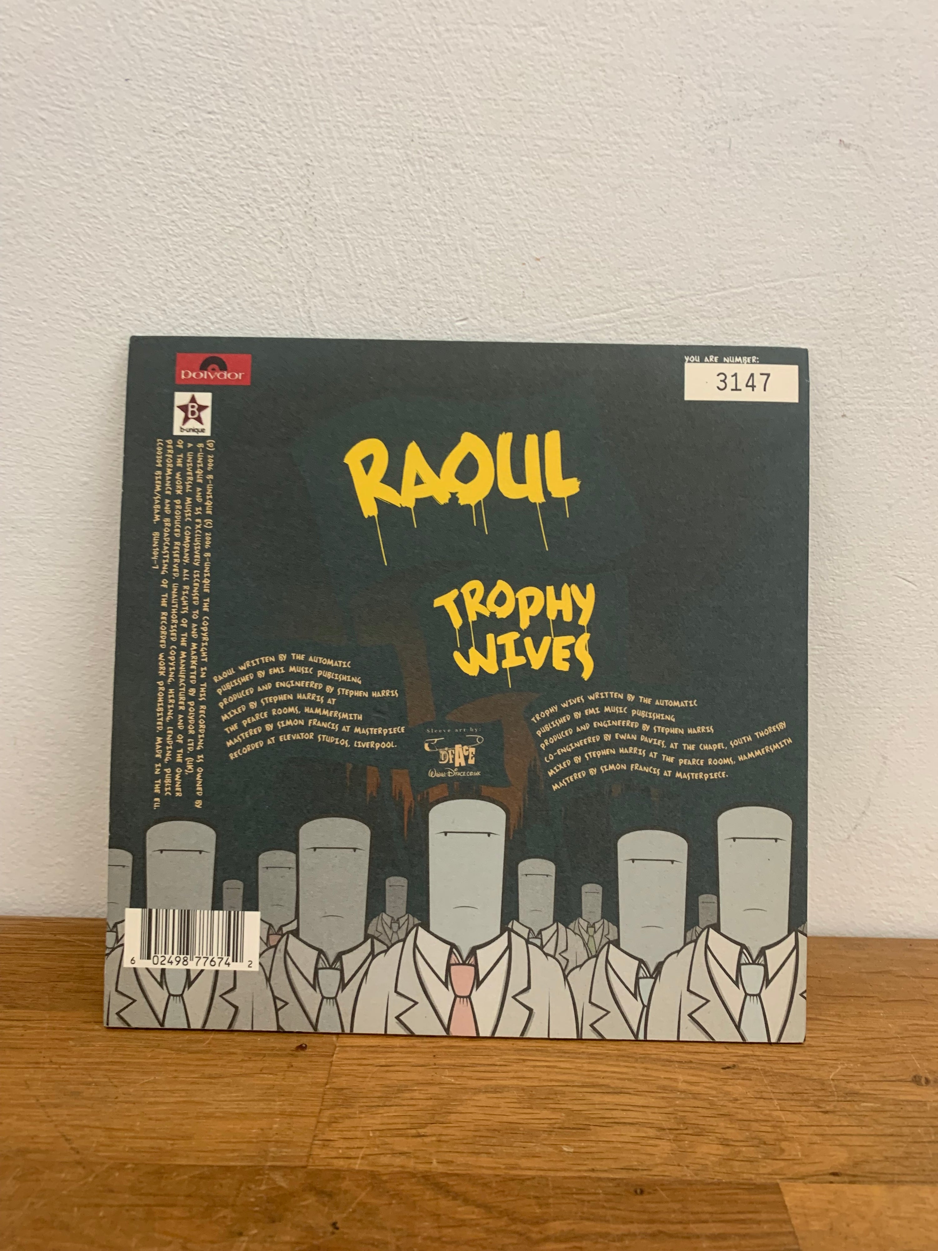 The Automatic - Raoul , 7” single , 2006 B-Unique.