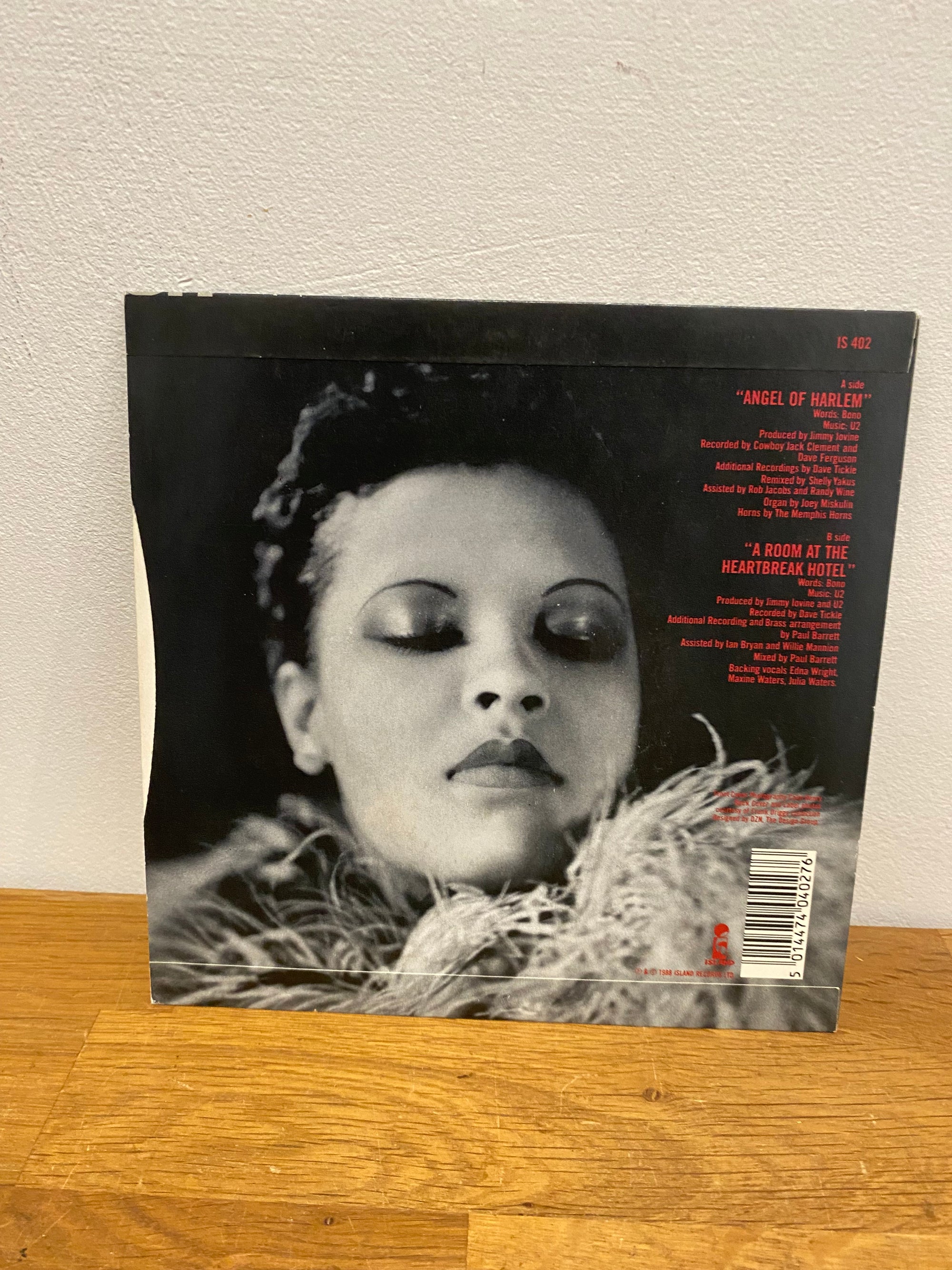 U2 - Angel of Harlem , 7” single , 1988 , Island records