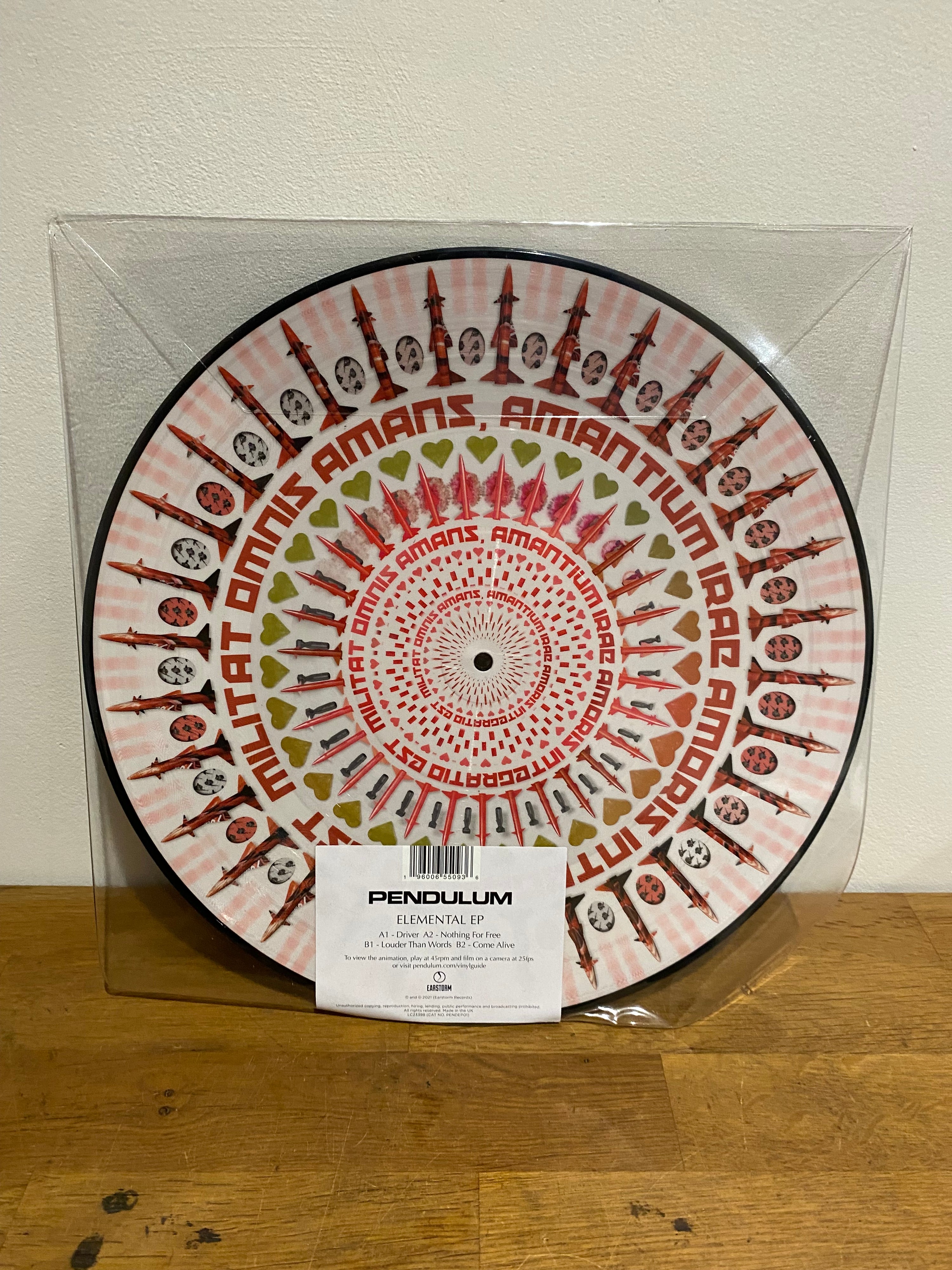 Pendulum- Elemental EP , Earstorm PENDEP01 , 12” picture disc