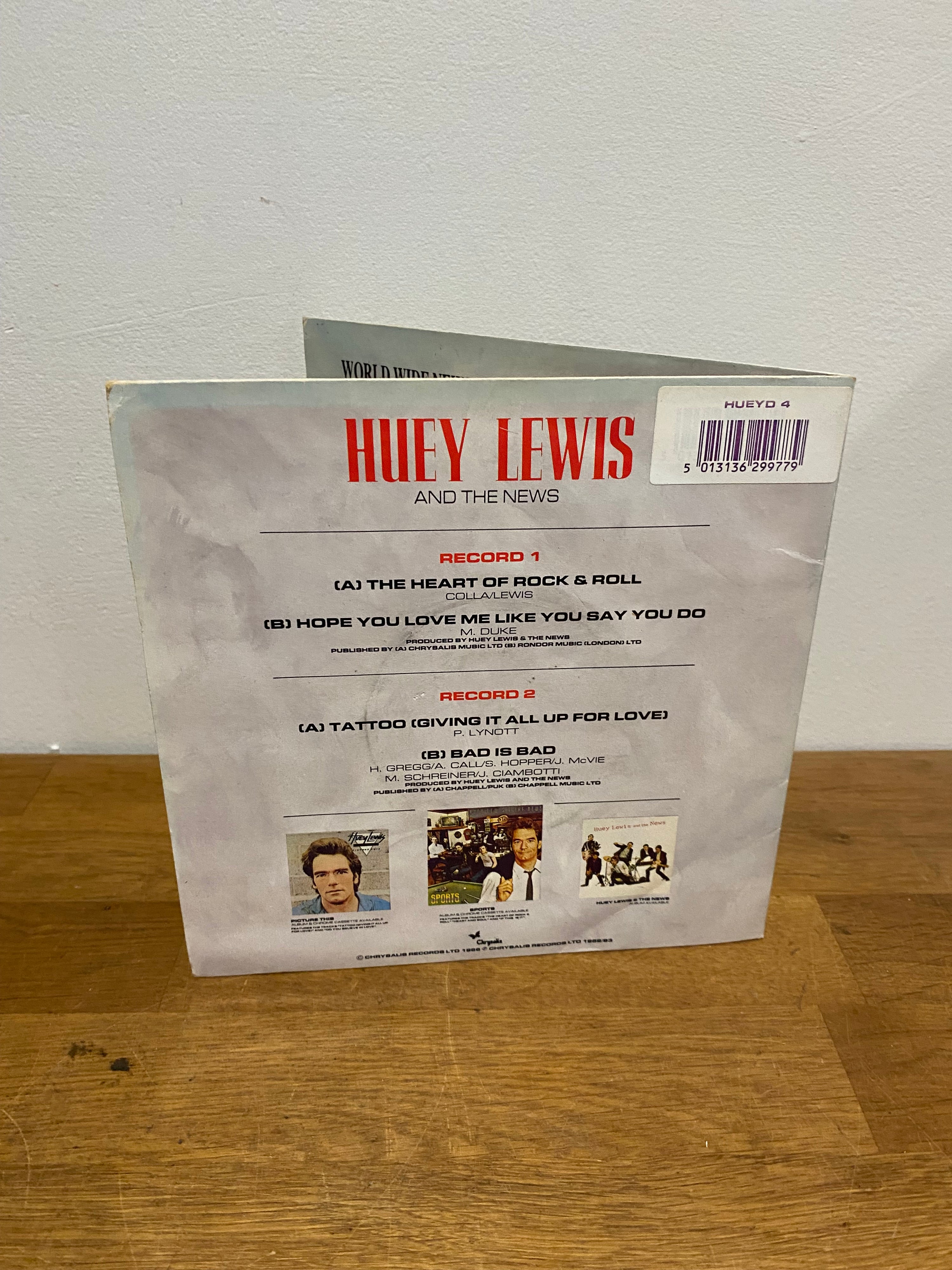 Huey Lewis and The News - The Heart of Rock & Roll, limited edition gatefold sleeve plus bonus single.