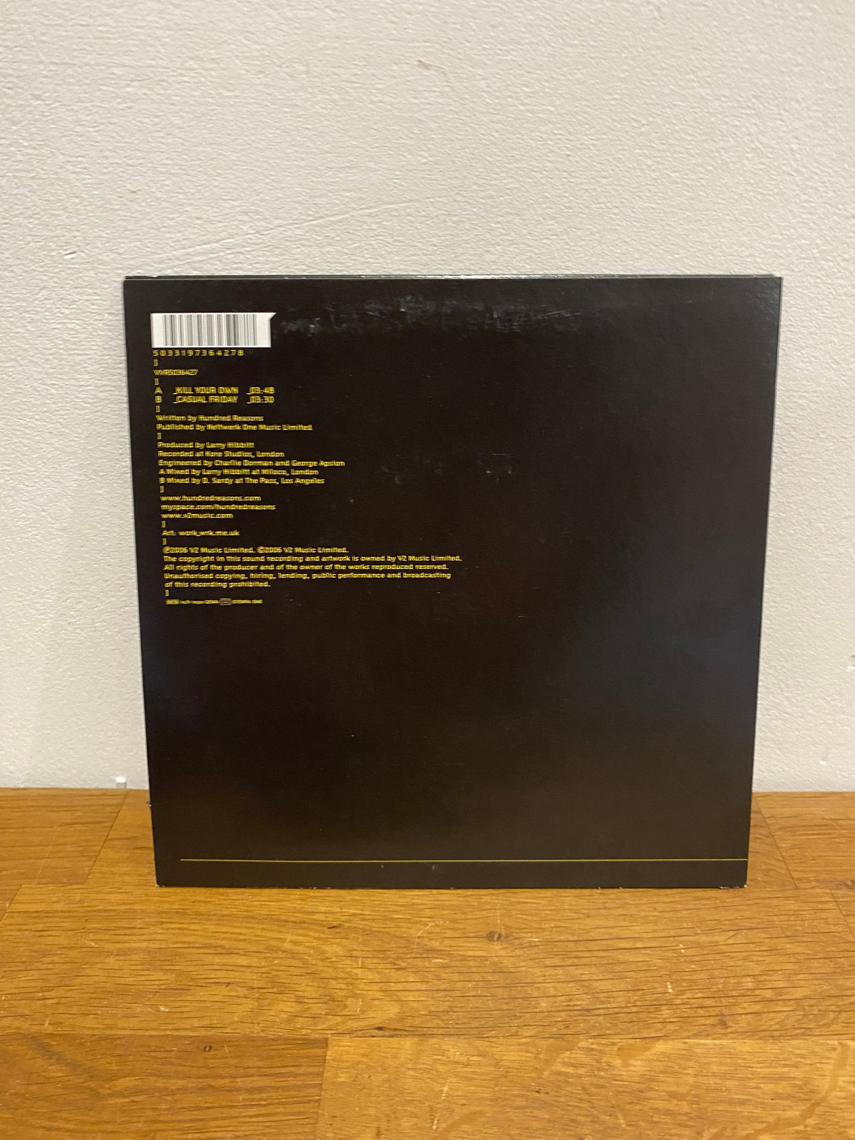 Hundred Reasons - Kill Your Own , Limited edition clear vinyl 2006