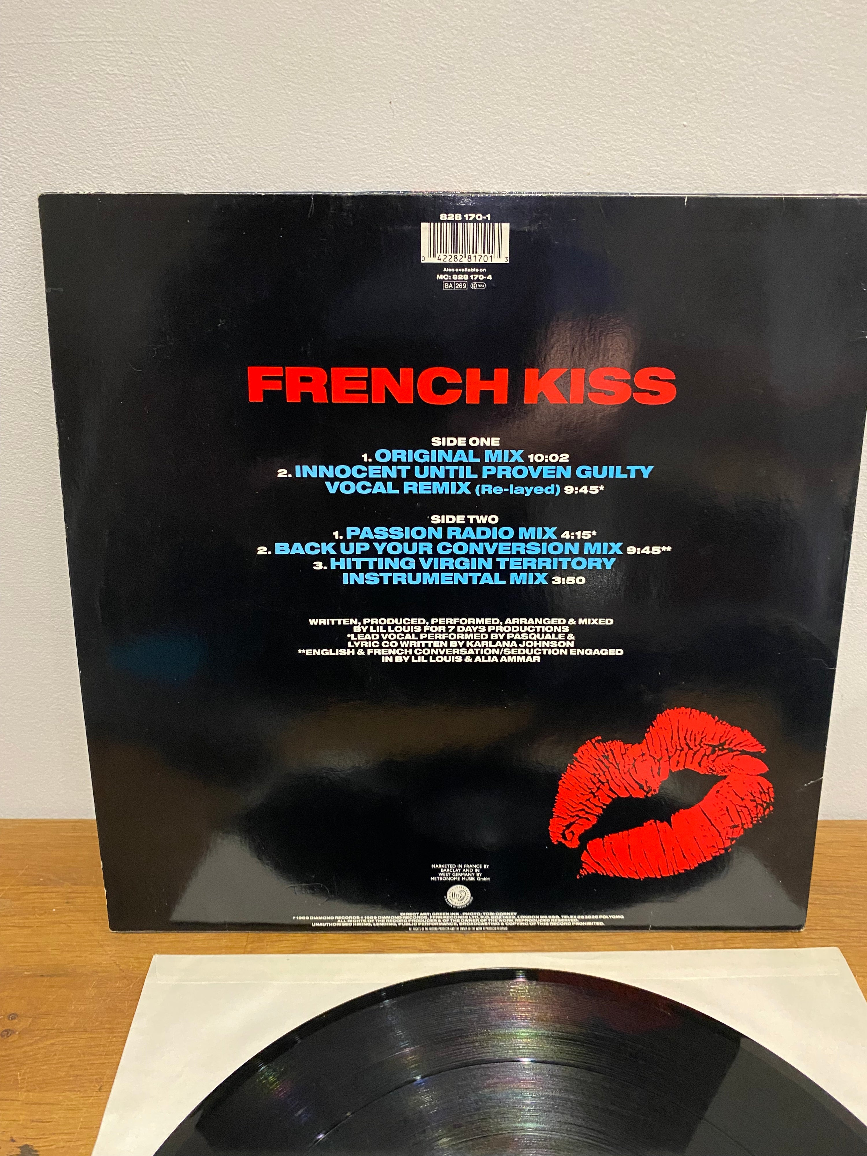 Lil Louis - French Kiss, 12” single , 1989 Diamond Records