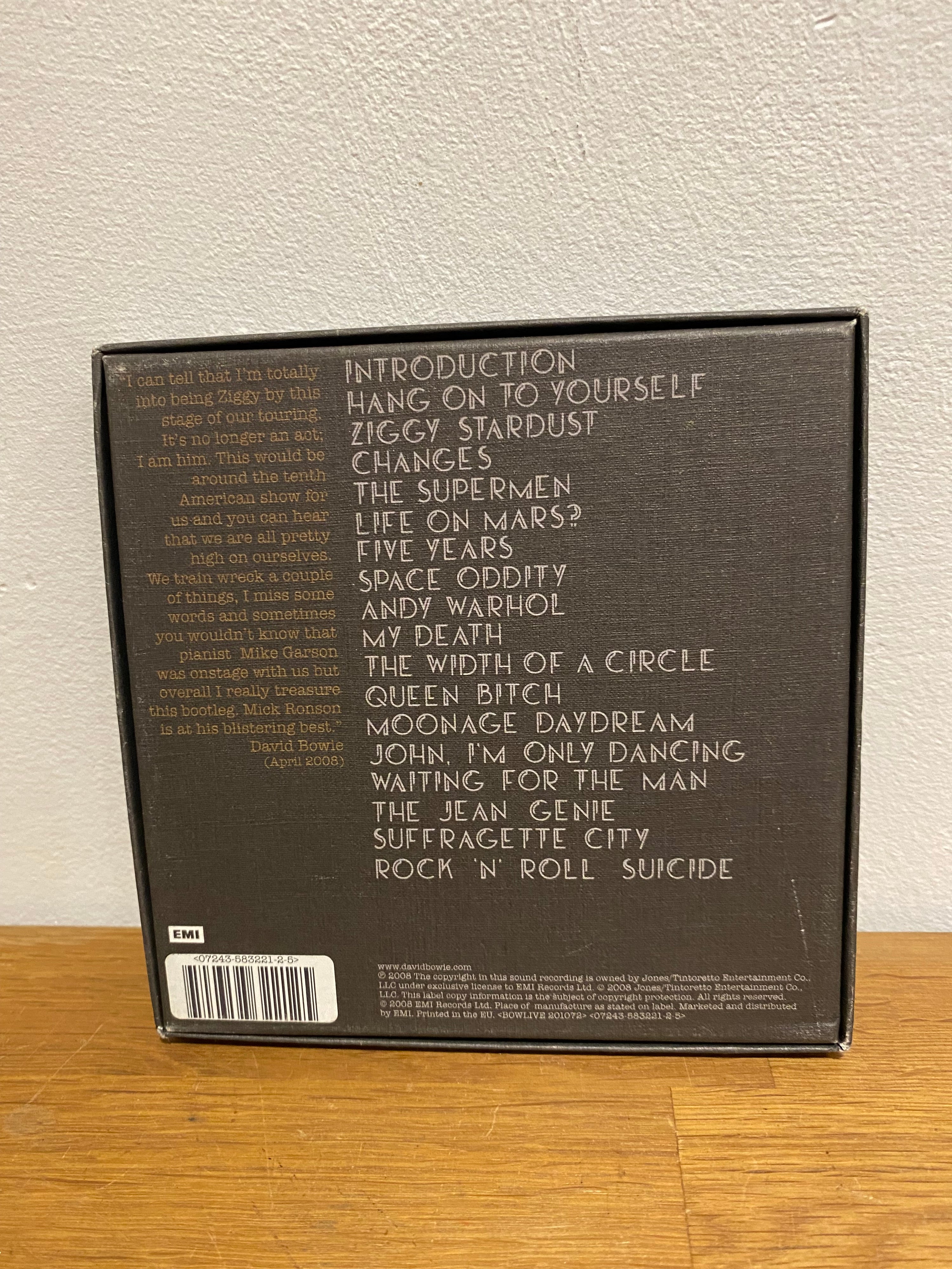 David Bowie - Live Santa Monica ‘72 , cd Limited ed , box , postcards etc.