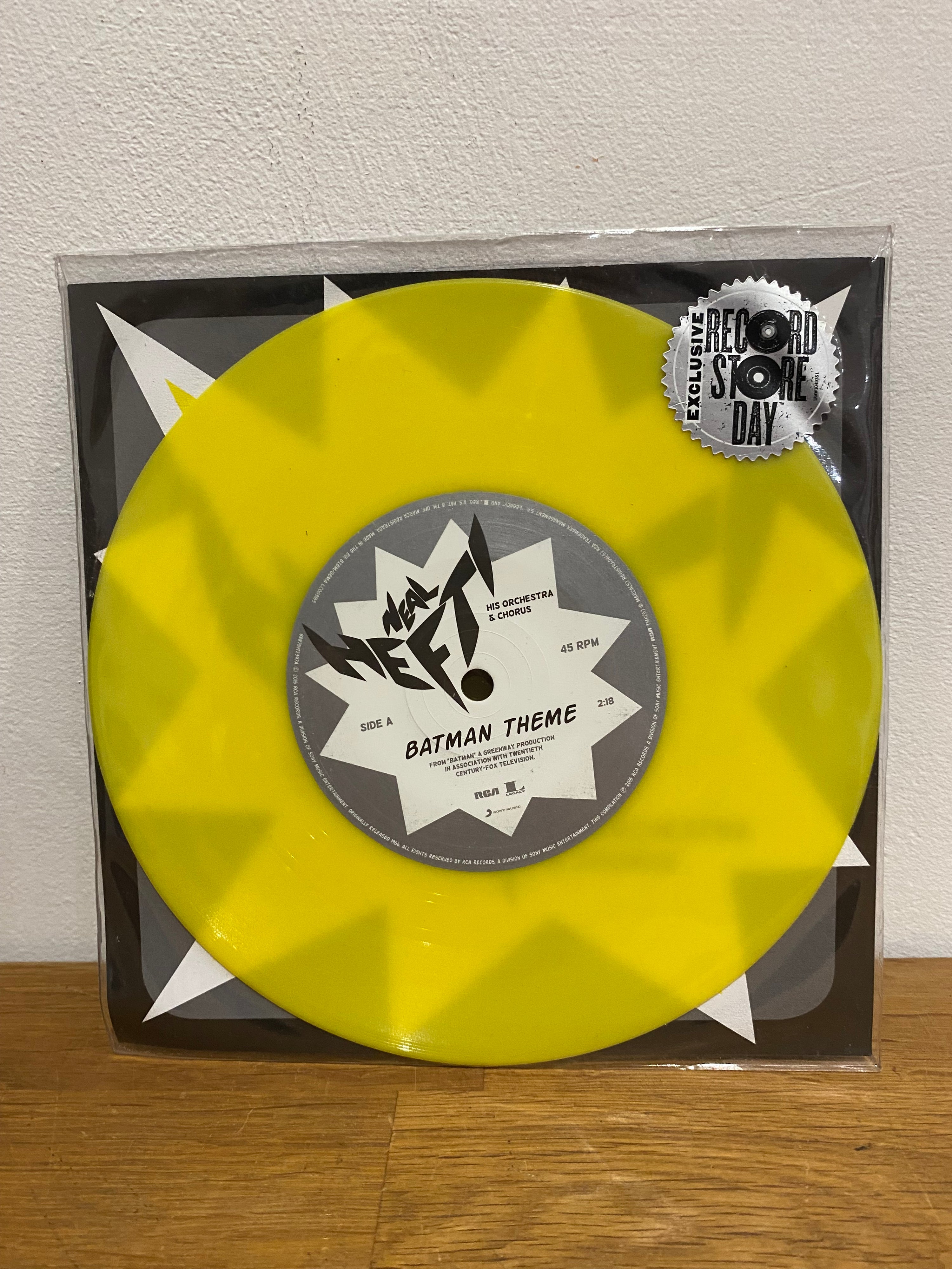 Neal Hefti - Batman Theme , 7” yellow vinyl.