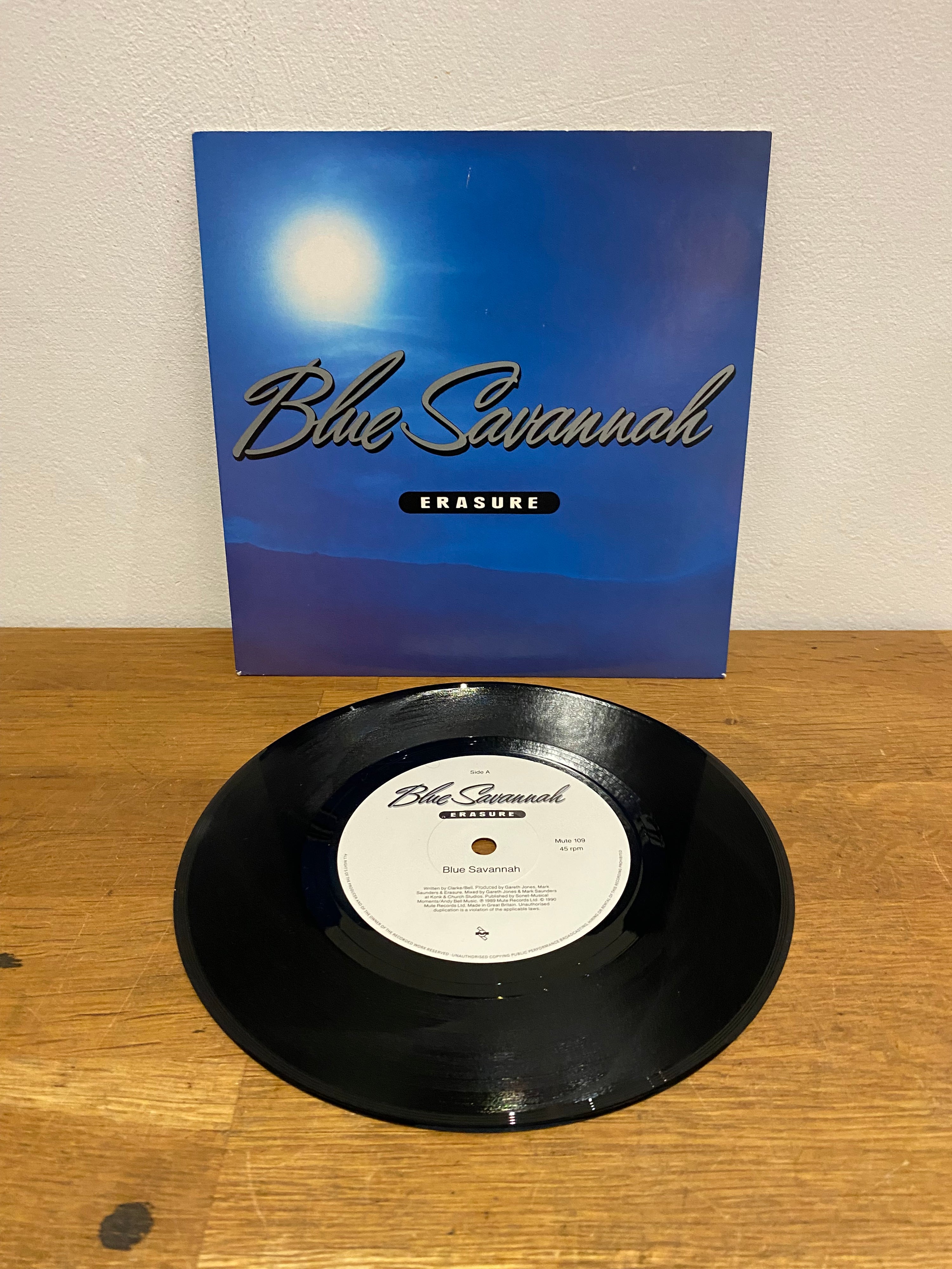 Erasure - Blue Savannah, 7” single, 1989 Mute109