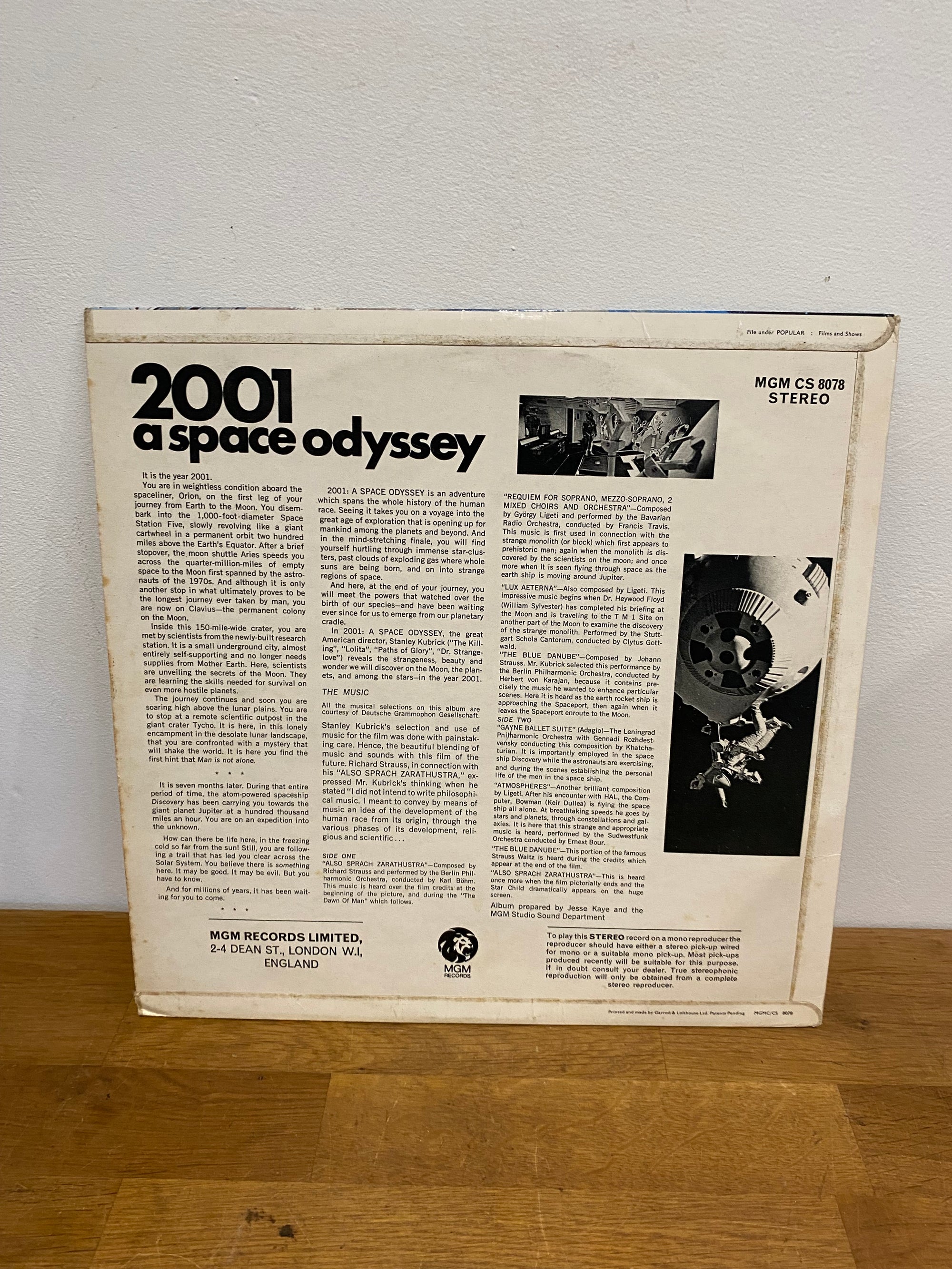 2001 A Space Odyssey - Soundtrack, 1968 , MGM.