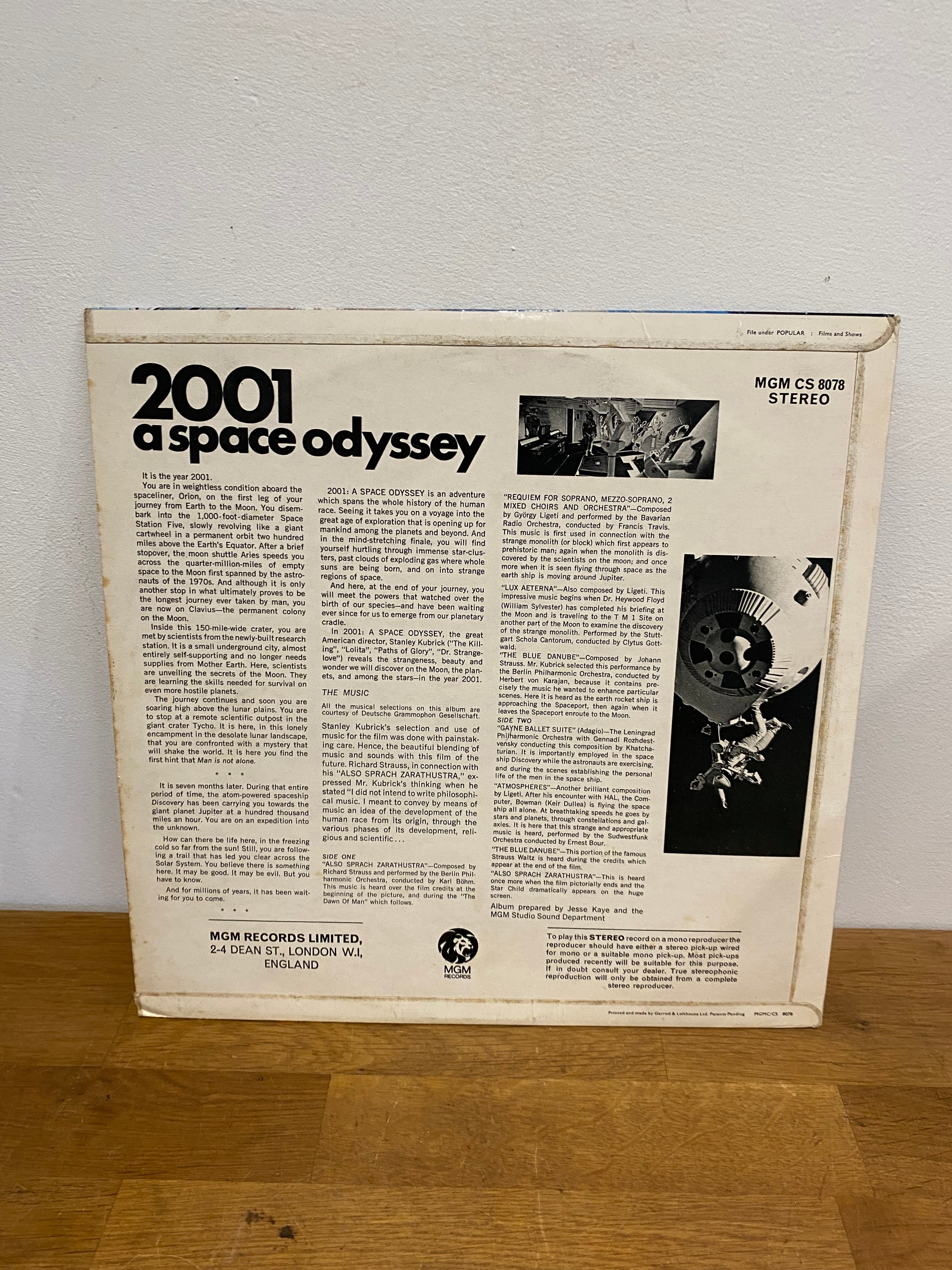 2001 A Space Odyssey - Soundtrack, 1968 , MGM.