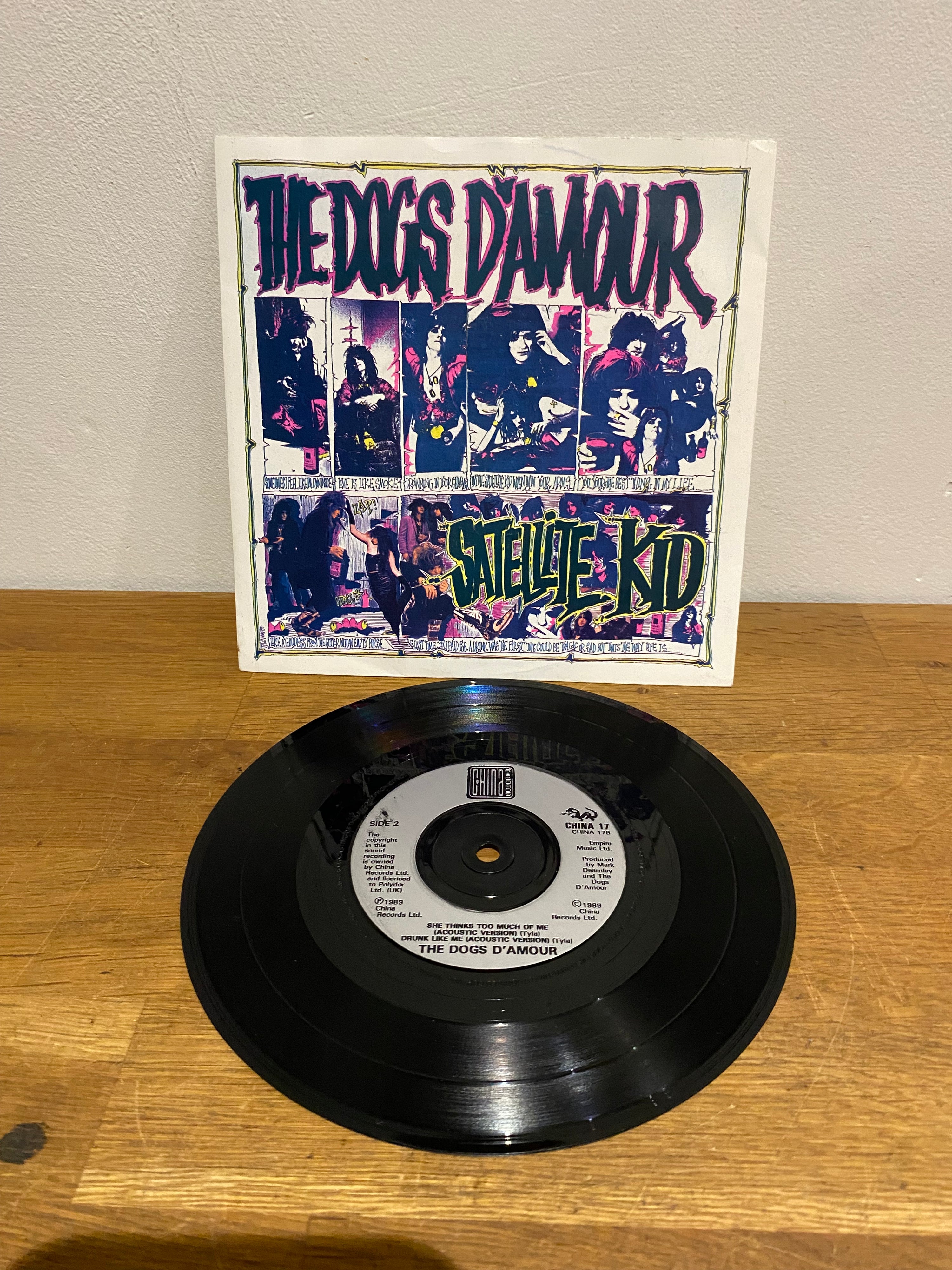 The Dogs D’Amour - Satellite Kid , 7” single, 1989 , China Records
