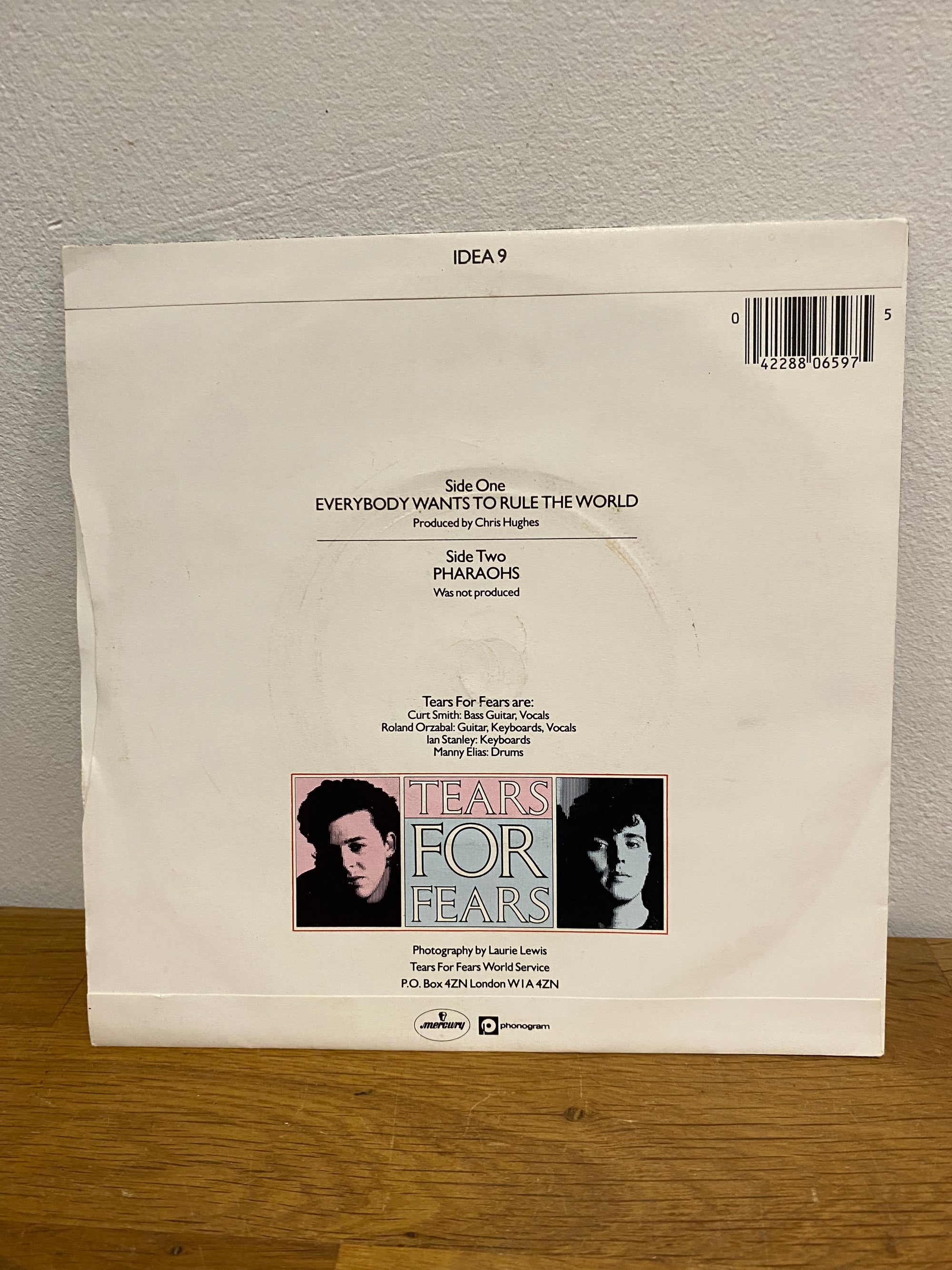 Tears For Fears - Everybody Wants To Rule The World 7" Single (1985)