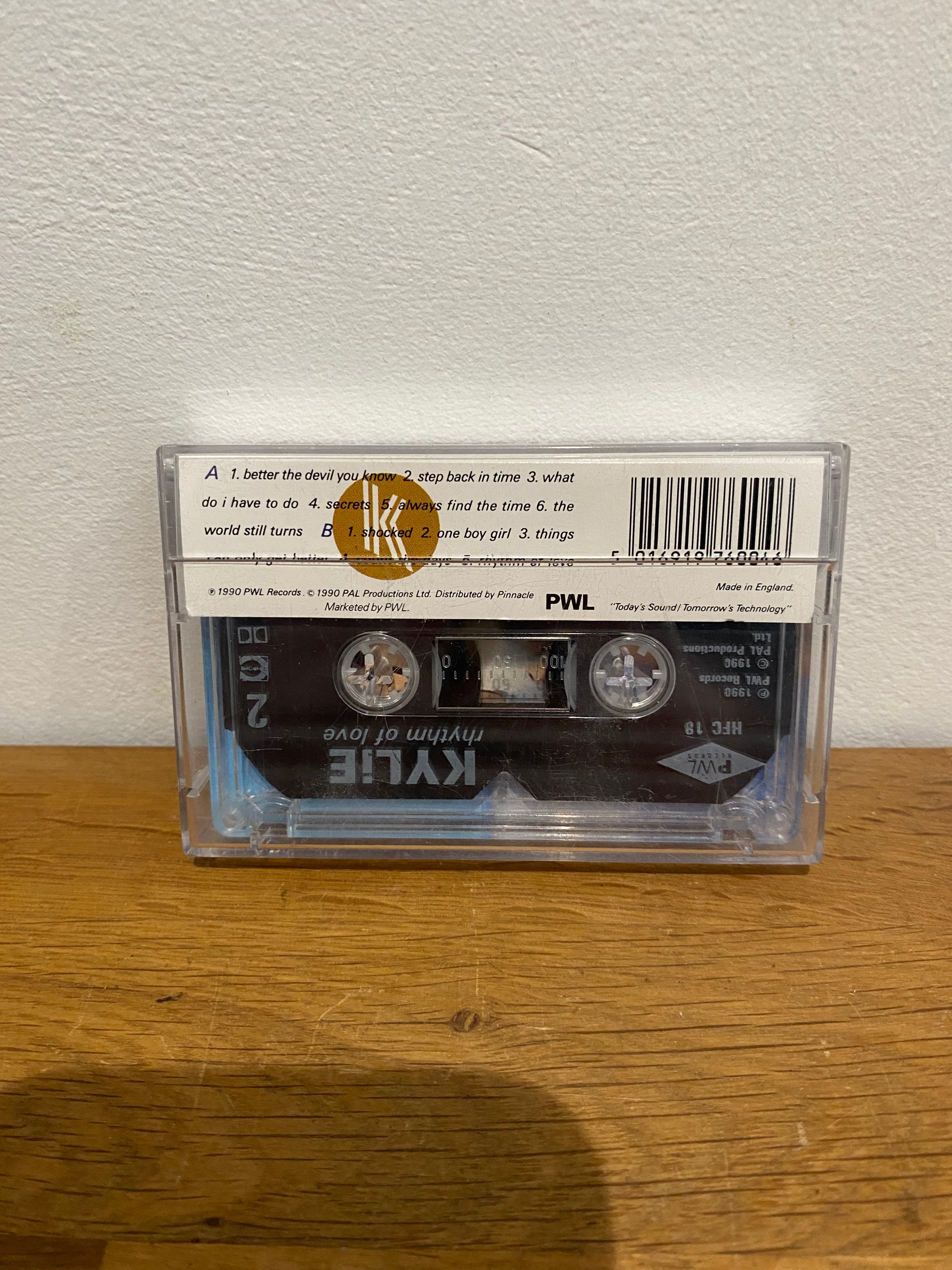 Kylie - Rhythm of love , Cassette album. PWL records 1990