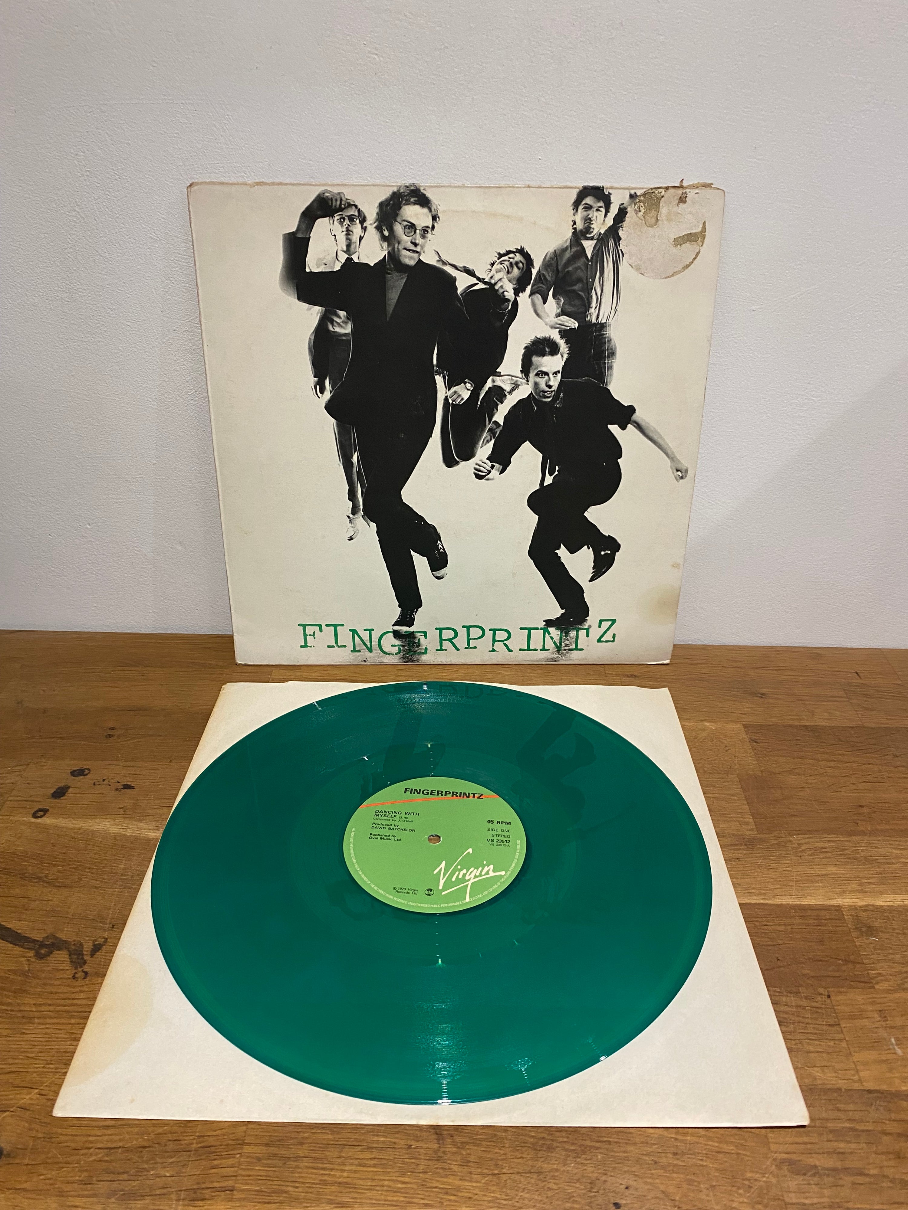 Fingerprintz - Dancing With Myself, 12” single , Green Vinyl, 1979 Virgin