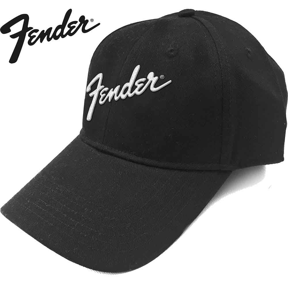 Fender Unisex Baseball Cap - Logo (Black) - Official Licensed