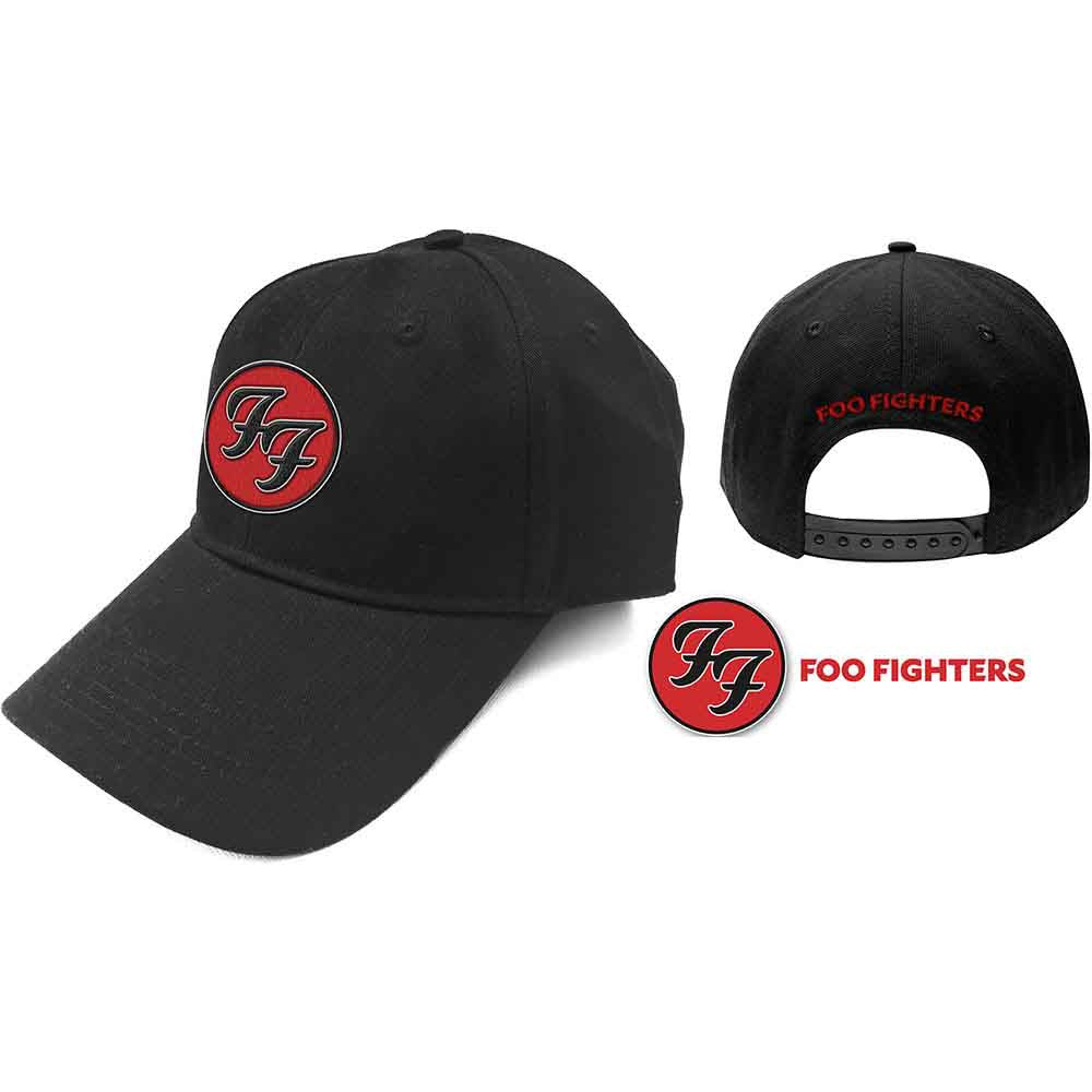 Foo Fighters Unisex Baseball Cap - FF Logo (Black) - Official Licensed