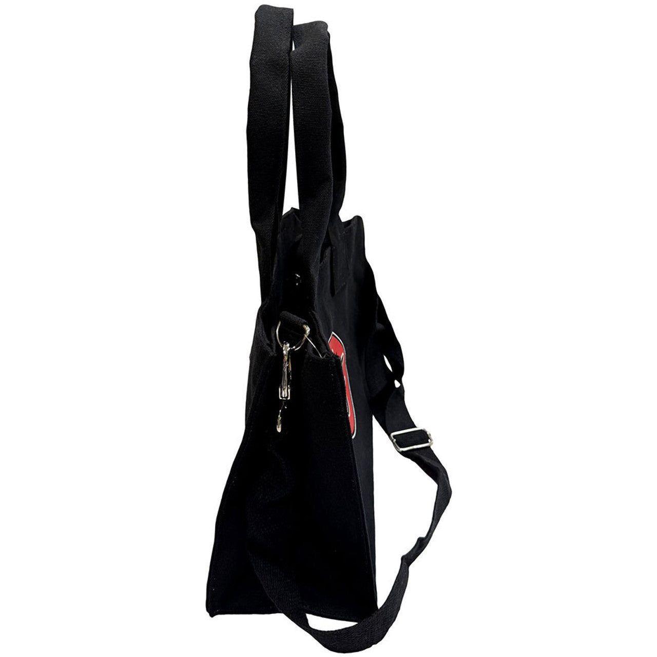 Foo Fighters tote bag with detachable shoulder strap and top zipper.
