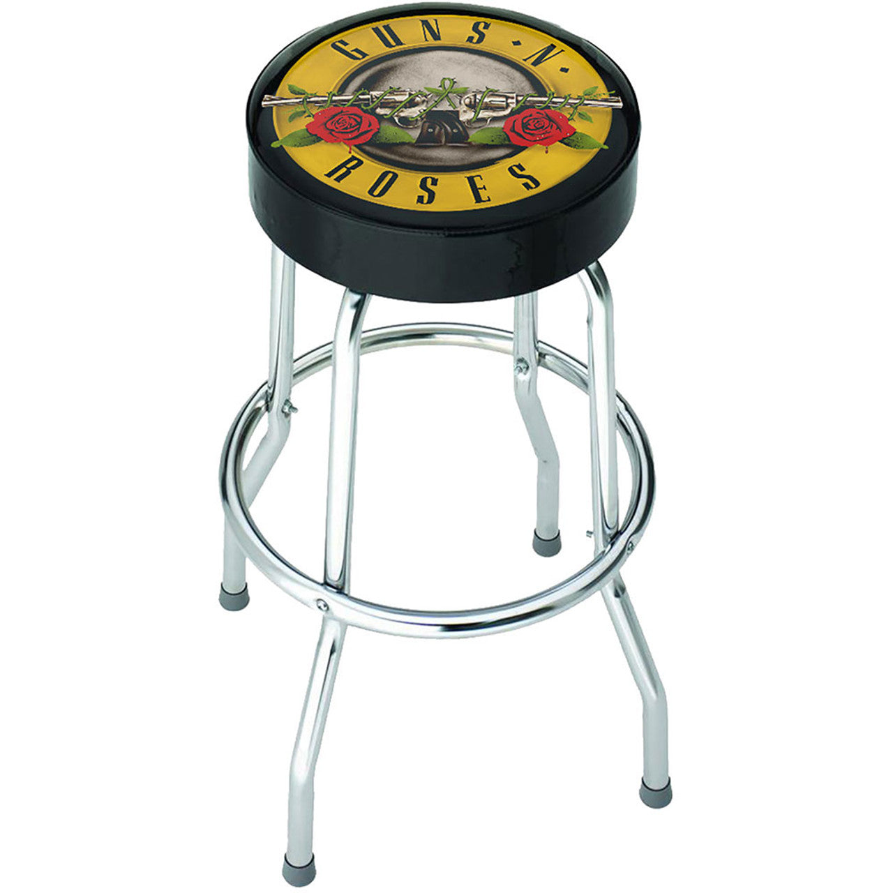 Guns N’ Roses barstool by Rocksax – official swivel music stool with padded seat.
