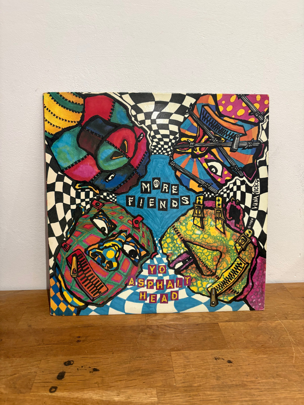 More Fiends - Yo Asphalt Head , 12 inch LP Album , 1988 Rave records.