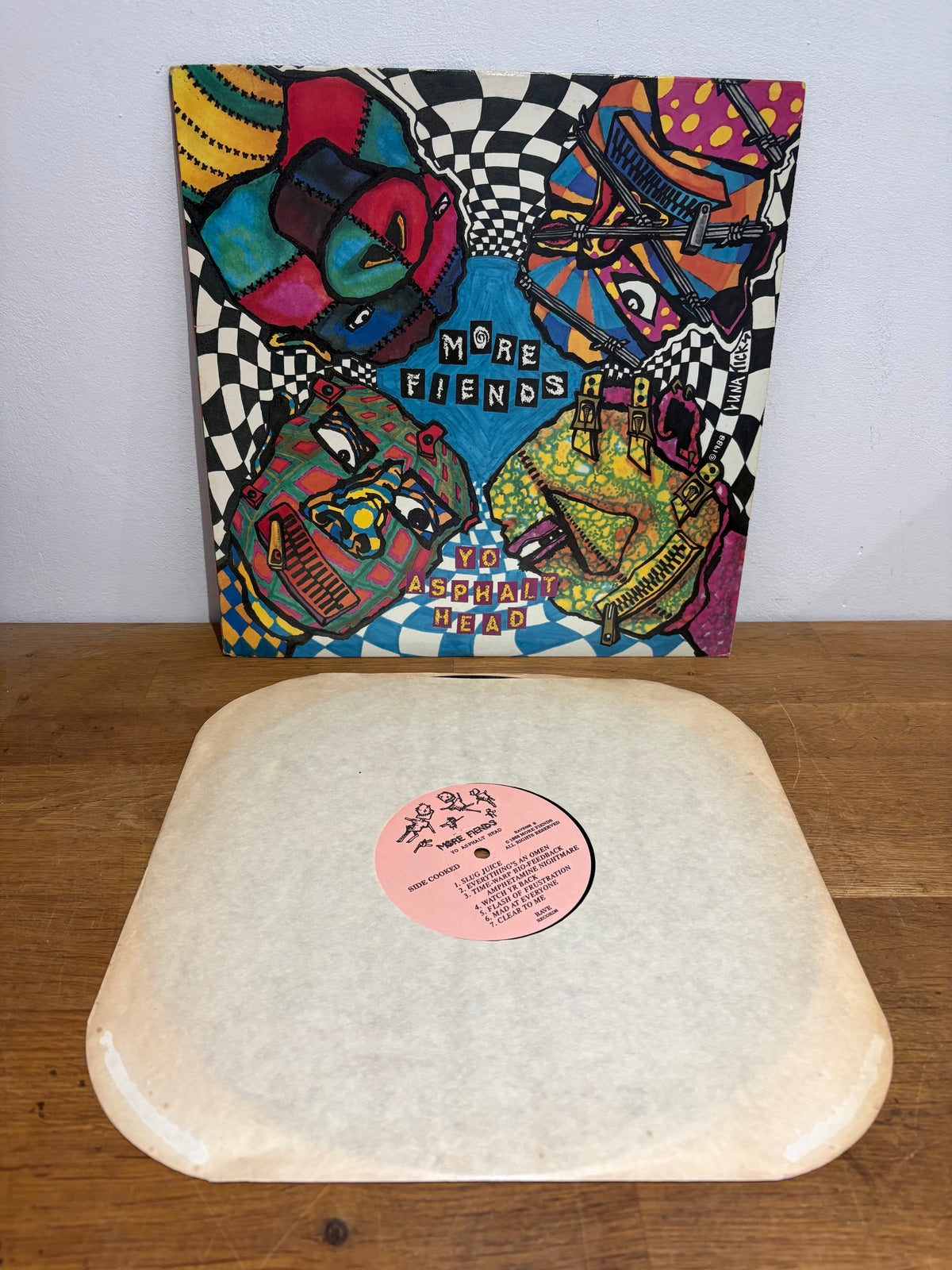 More Fiends - Yo Asphalt Head , 12 inch LP Album , 1988 Rave records.