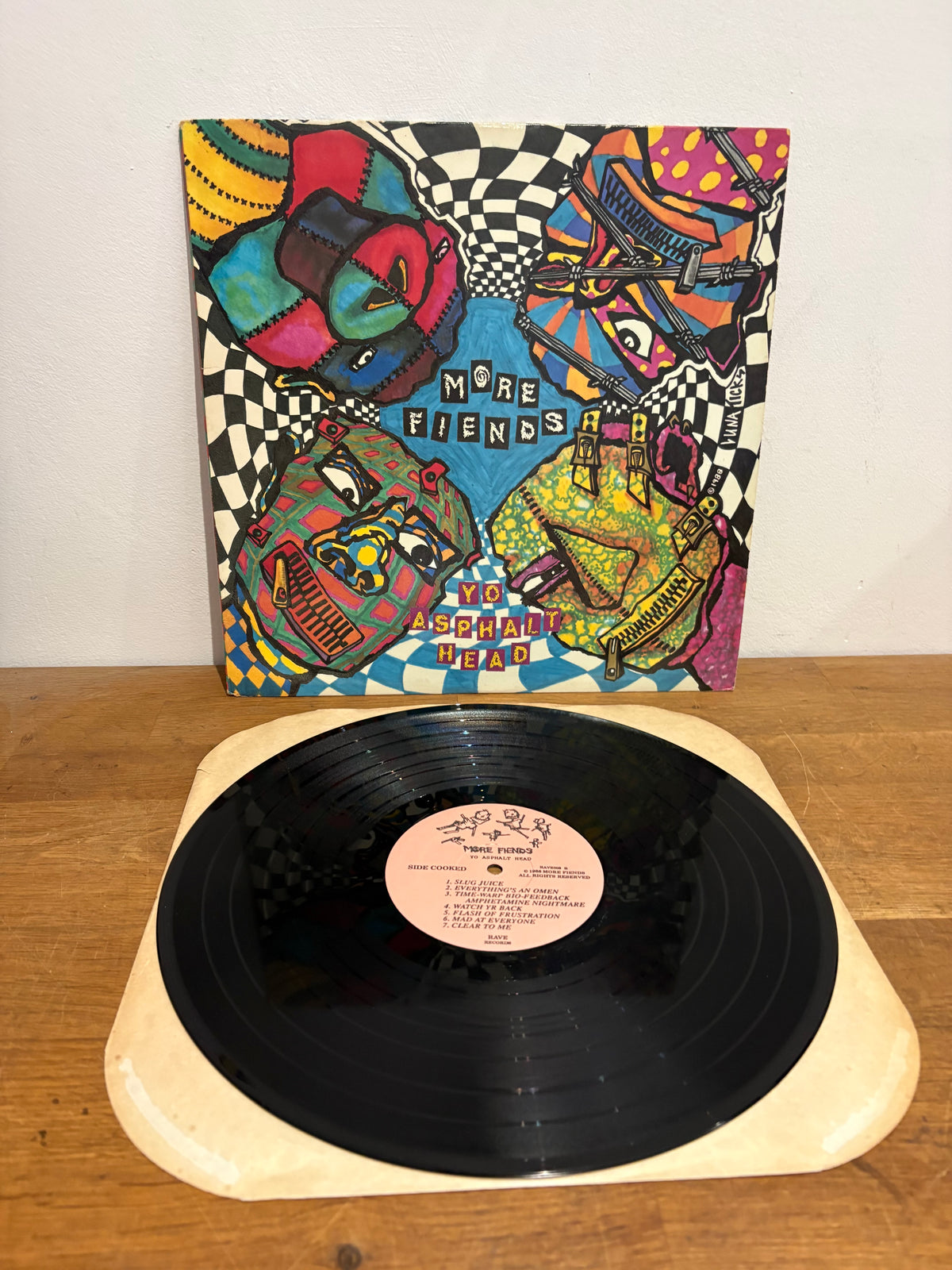 More Fiends - Yo Asphalt Head , 12 inch LP Album , 1988 Rave records.