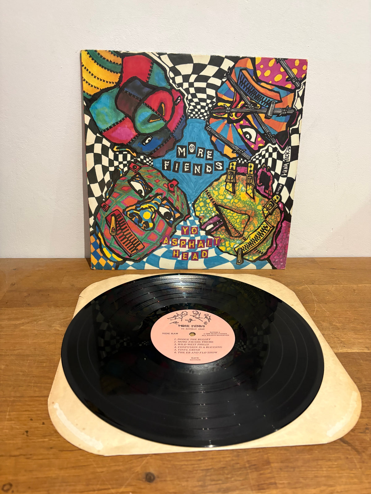 More Fiends - Yo Asphalt Head , 12 inch LP Album , 1988 Rave records.