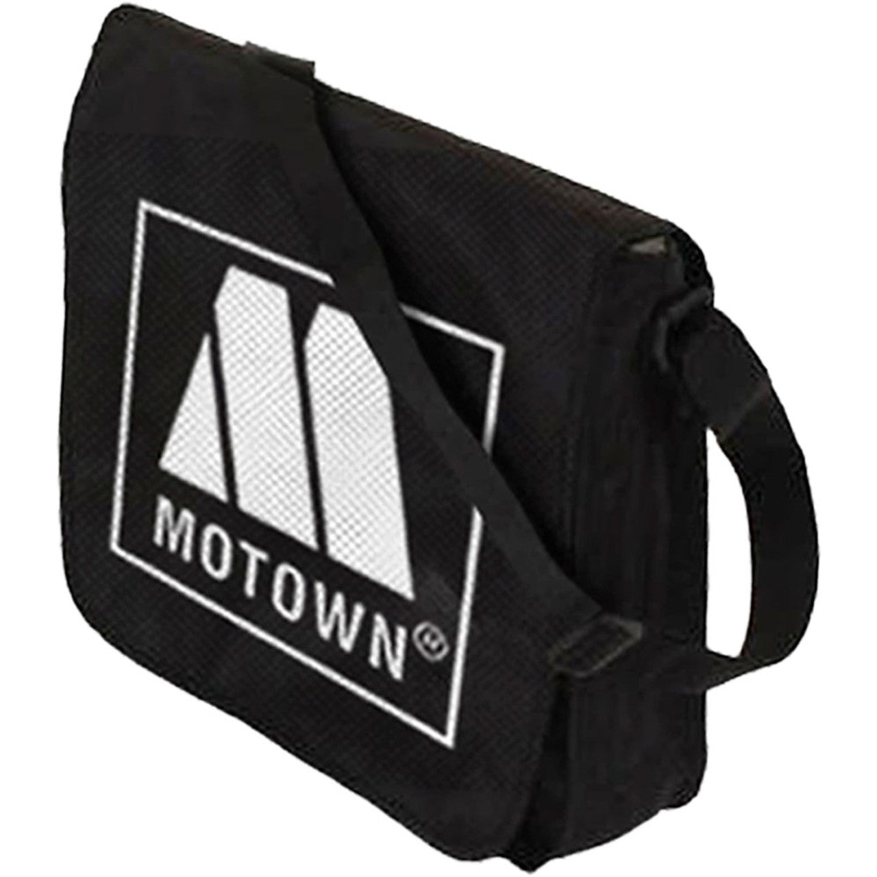 Motown Records Messenger Bag by Rocksax – official flap-top shoulder bag for music fans.