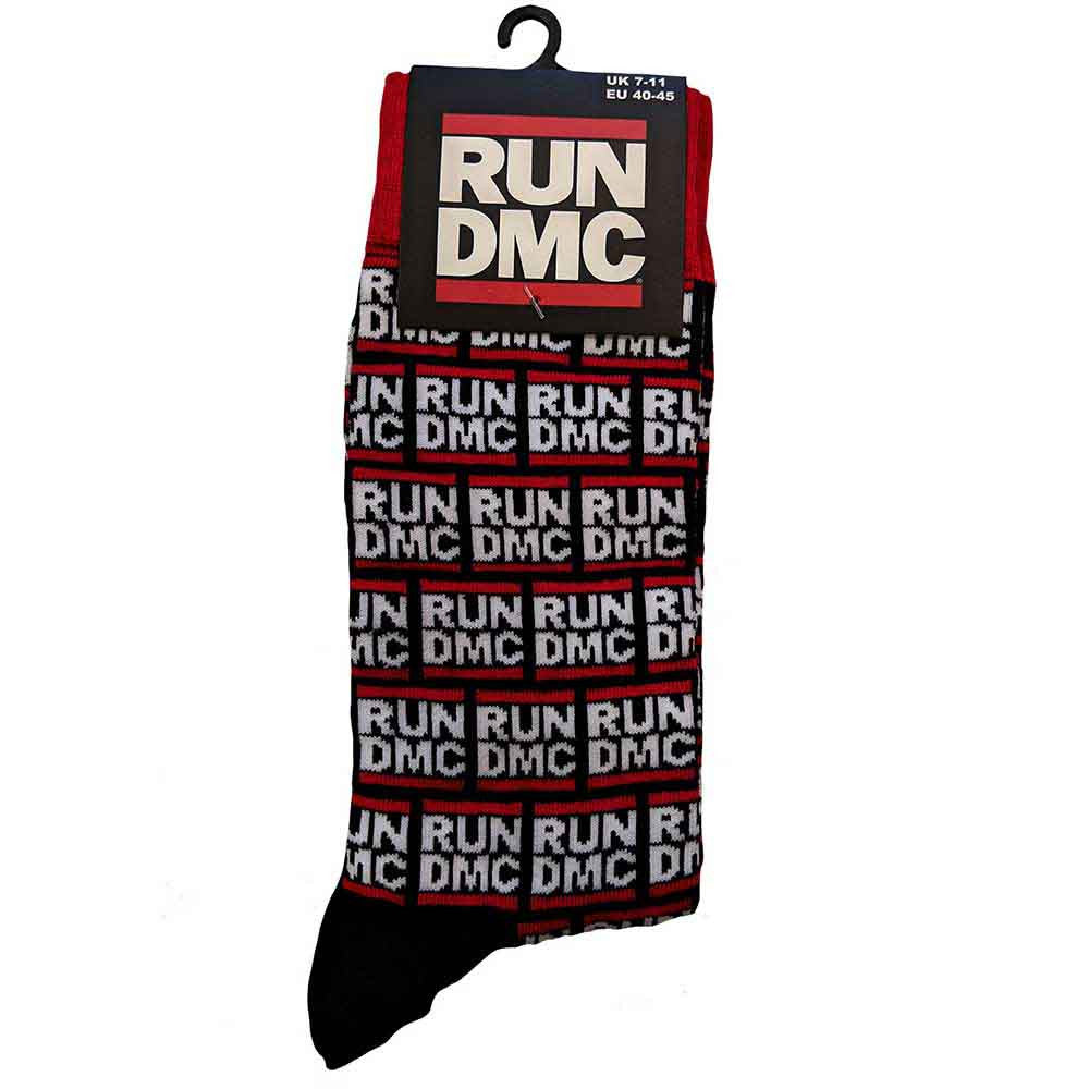 Run DMC Logo Socks Black - Official Hip Hop Band Socks UK
