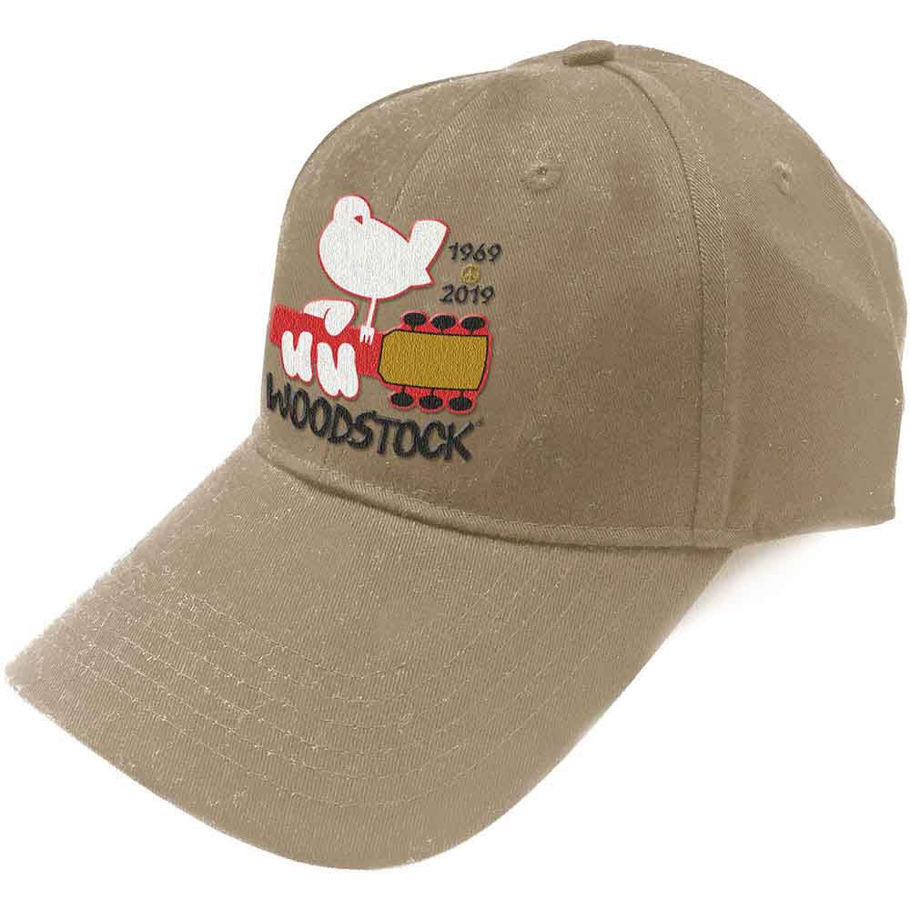 Woodstock Unisex Baseball Cap - Logo (Sand) - Official Licensed Logo in Sand