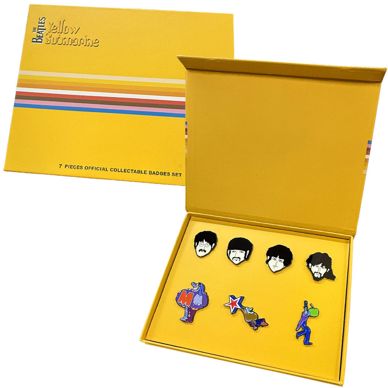 The Beatles Pin Badge Set - Yellow Submarine Characters (Mini Pins) Official Collectible Gift Box