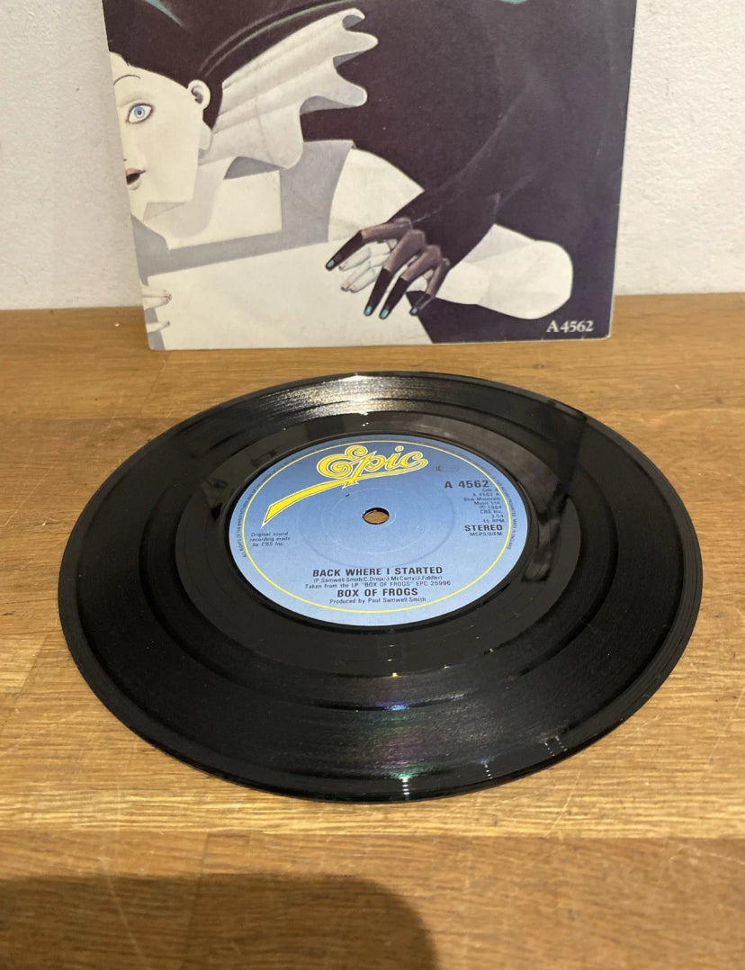 Box of Frogs Vinyl record "Back Where I Started' with a visible label