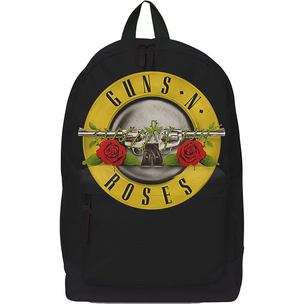 Guns N’ Roses Logo Backpack by Rocksax – official black rucksack for music fans.
