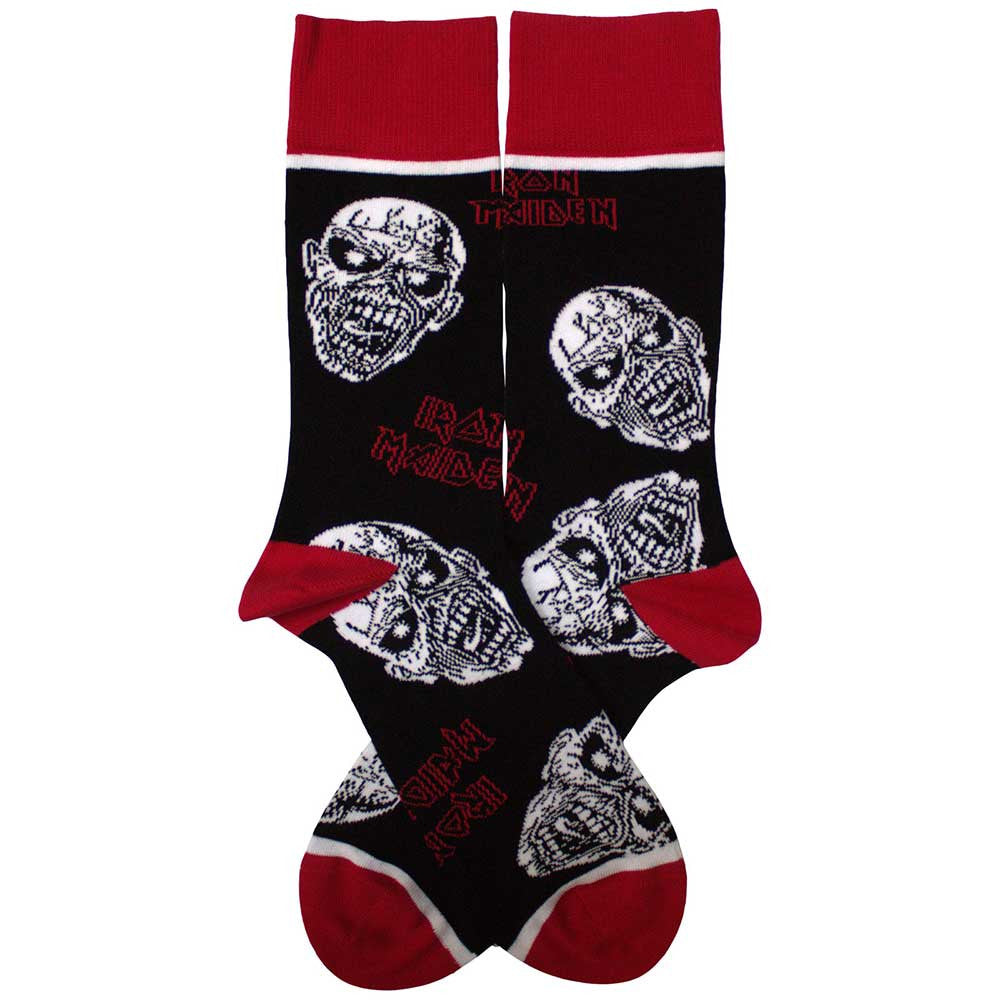 Iron Maiden Eddie Skull Socks Black - Official Band Socks UK