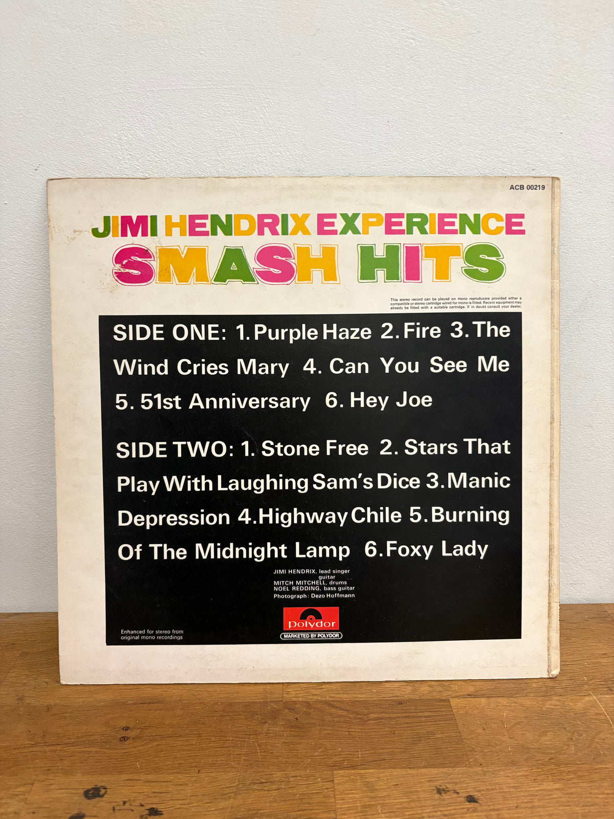 Jimi Hendrix Experience - Smash hits , 12 inch LP Album, 1966 Polydor.