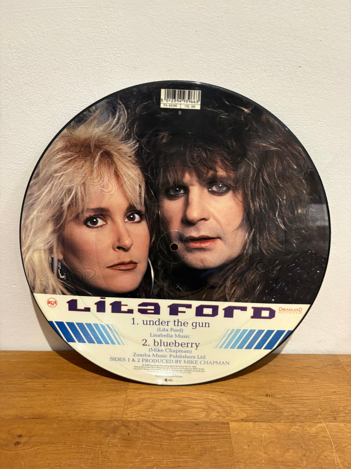 Lita Ford duet with Ozzy Osbourne , close my eyes forever (remix) picture disc.