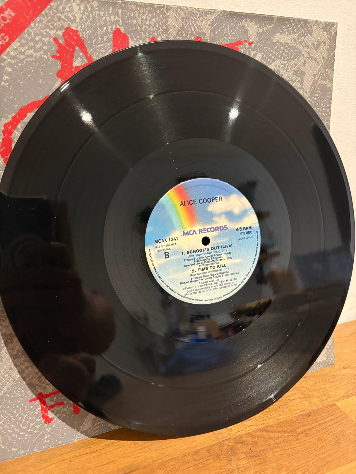 Alice Cooper - Freedom, 12 inch single, Limited Edition Snakeskin Bag Sleeve. 1988 MCA