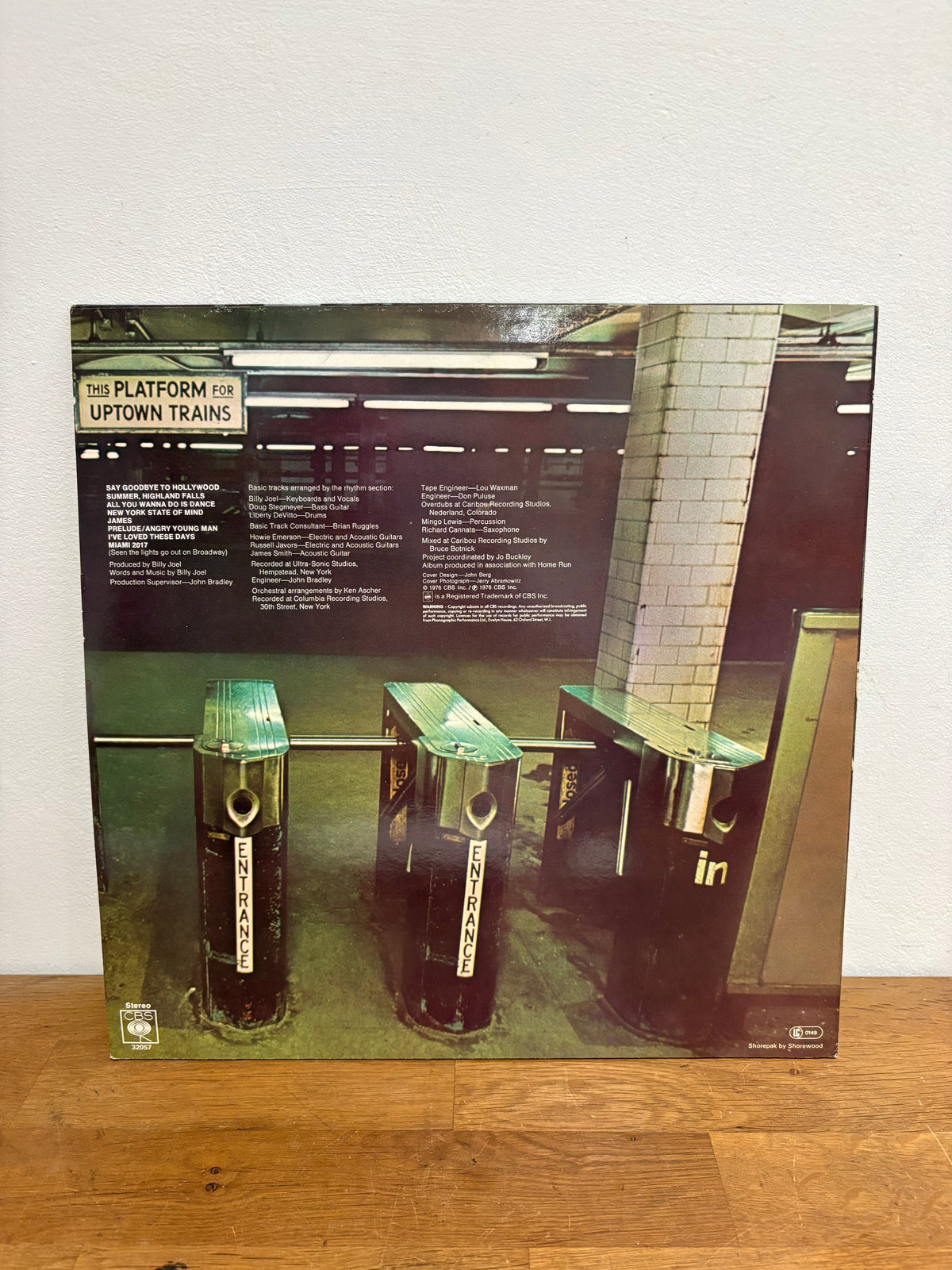 Billy Joel - Turnstiles, 12 inch LP Album. 1976 CBS